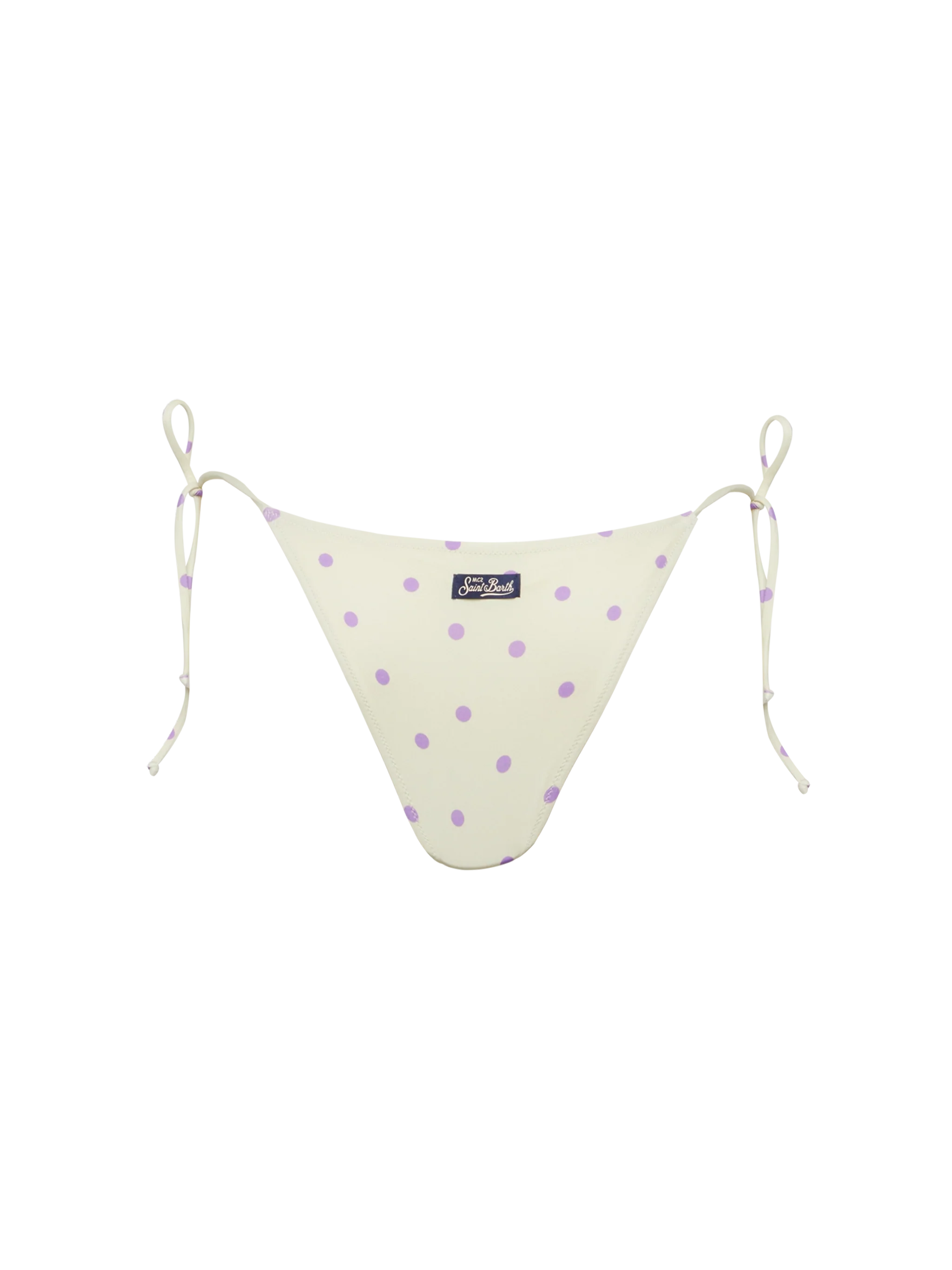 Marielle Classic Swim Briefs With Polka Dots Print White Bottom