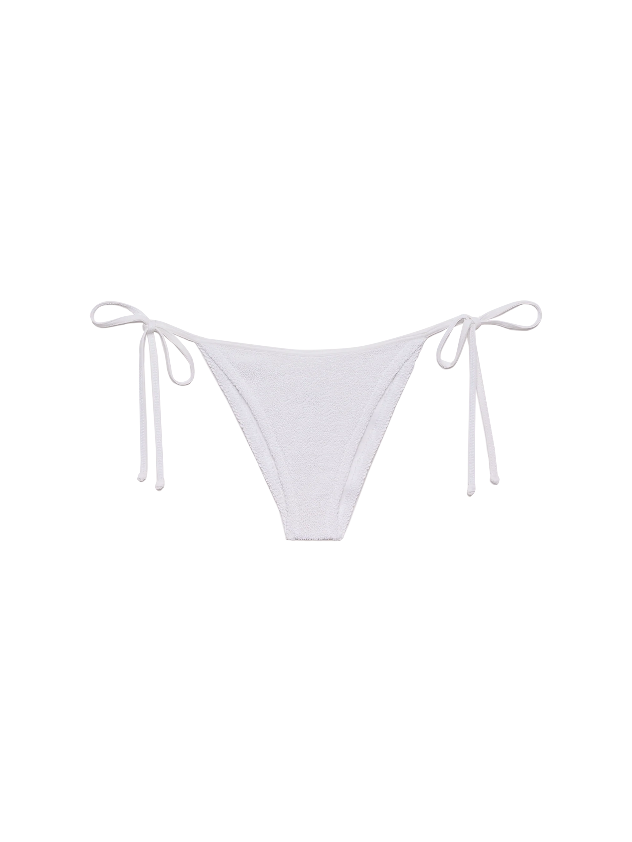 Marielle White Crinkle Classic Swim Briefs Bottom