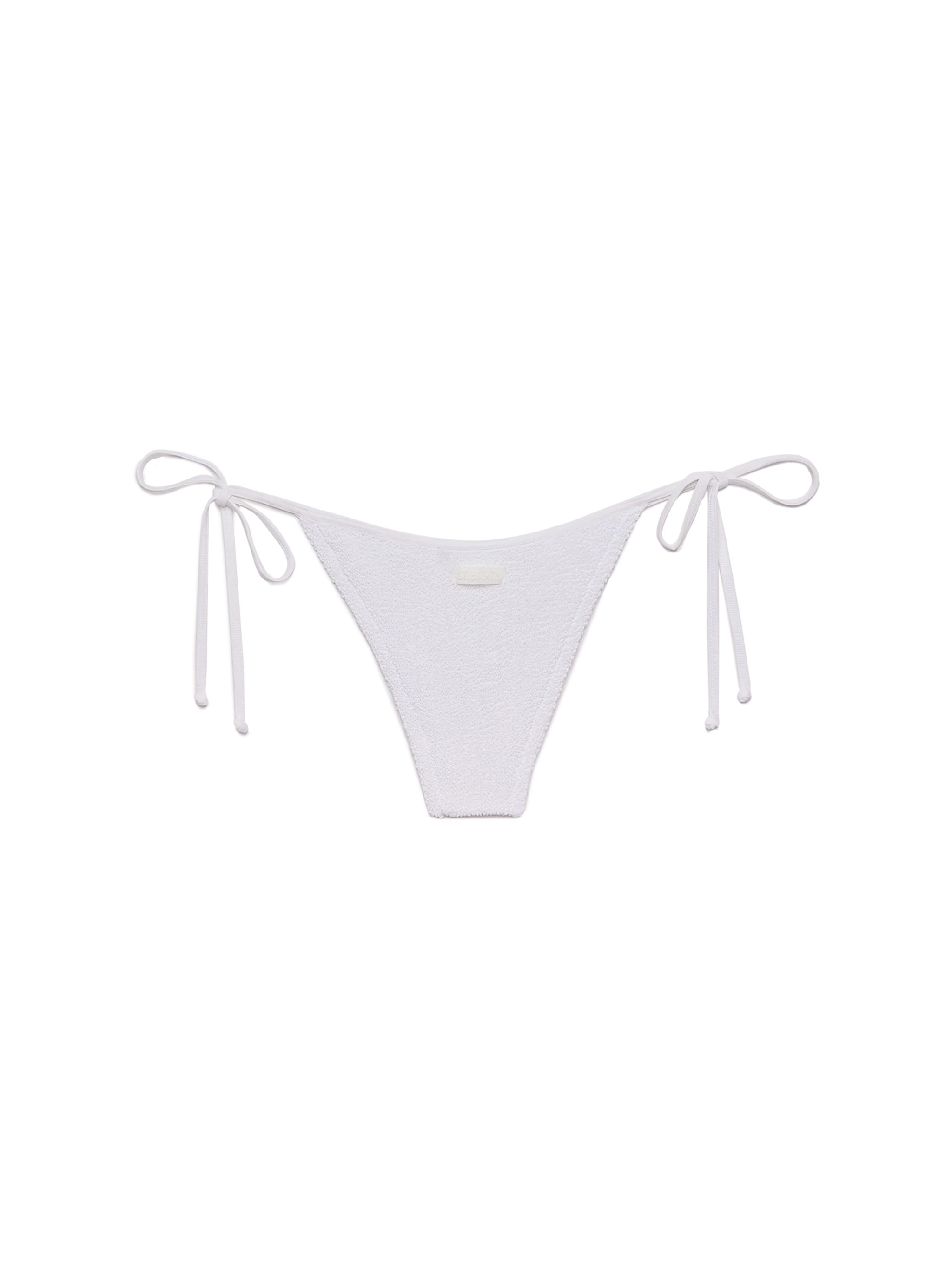 Marielle White Crinkle Classic Swim Briefs Bottom