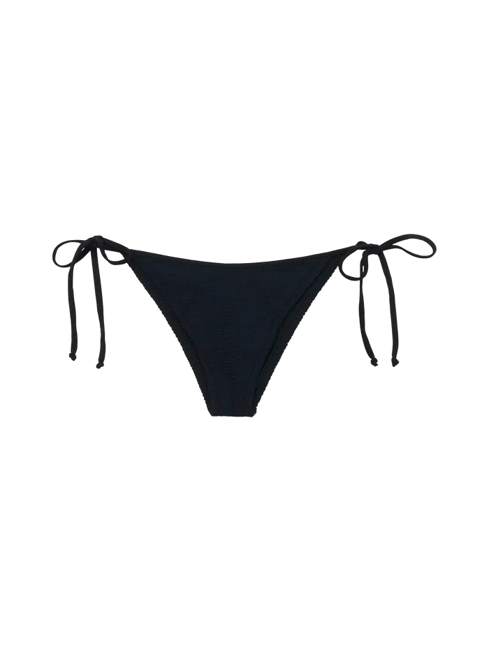 Marielle Black Crinkle Classic Swim Briefs Bottom