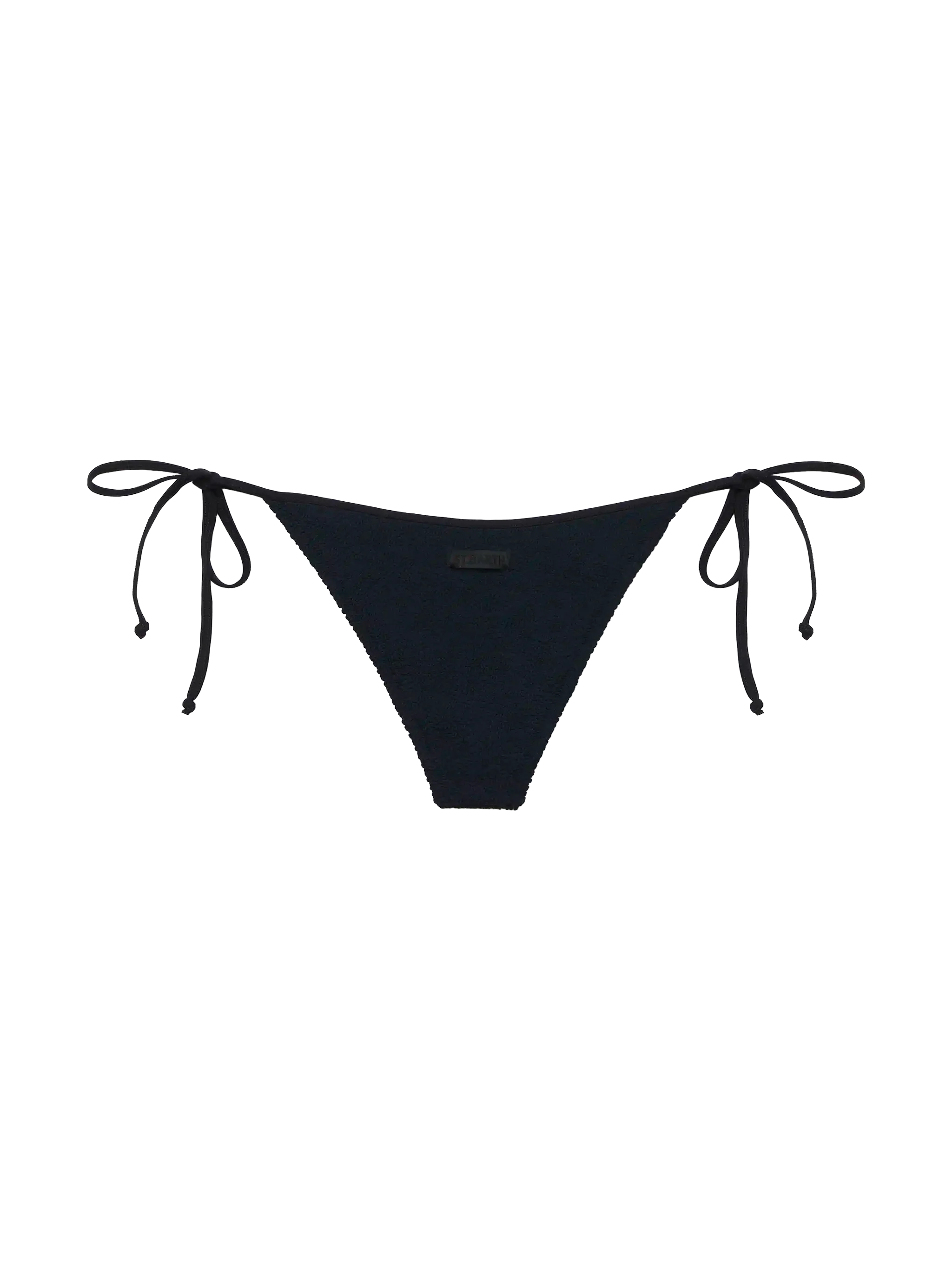 Marielle Black Crinkle Classic Swim Briefs Bottom