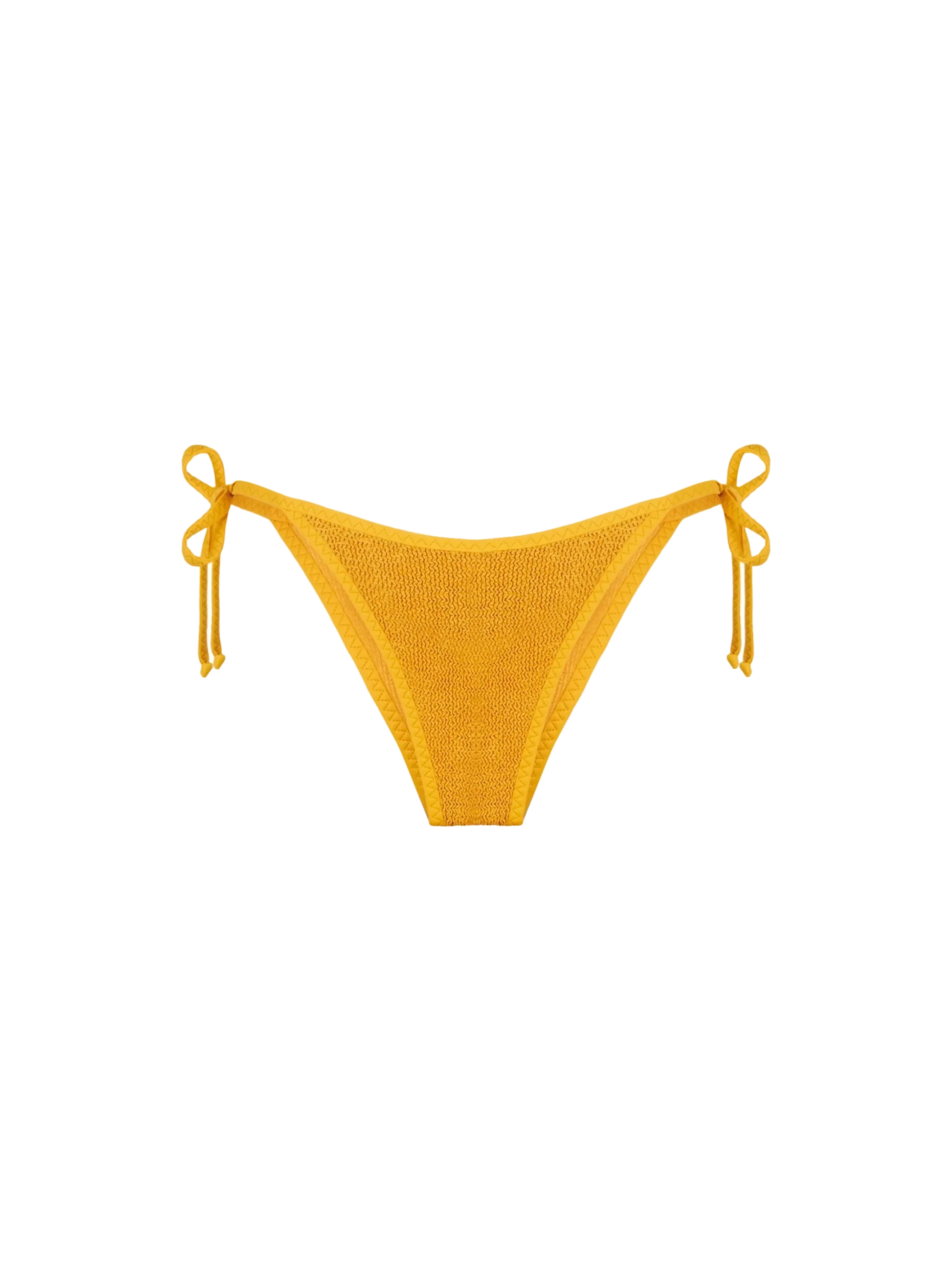 Ochre Crinkle Marielle String Swim Briefs Yellow Bottom