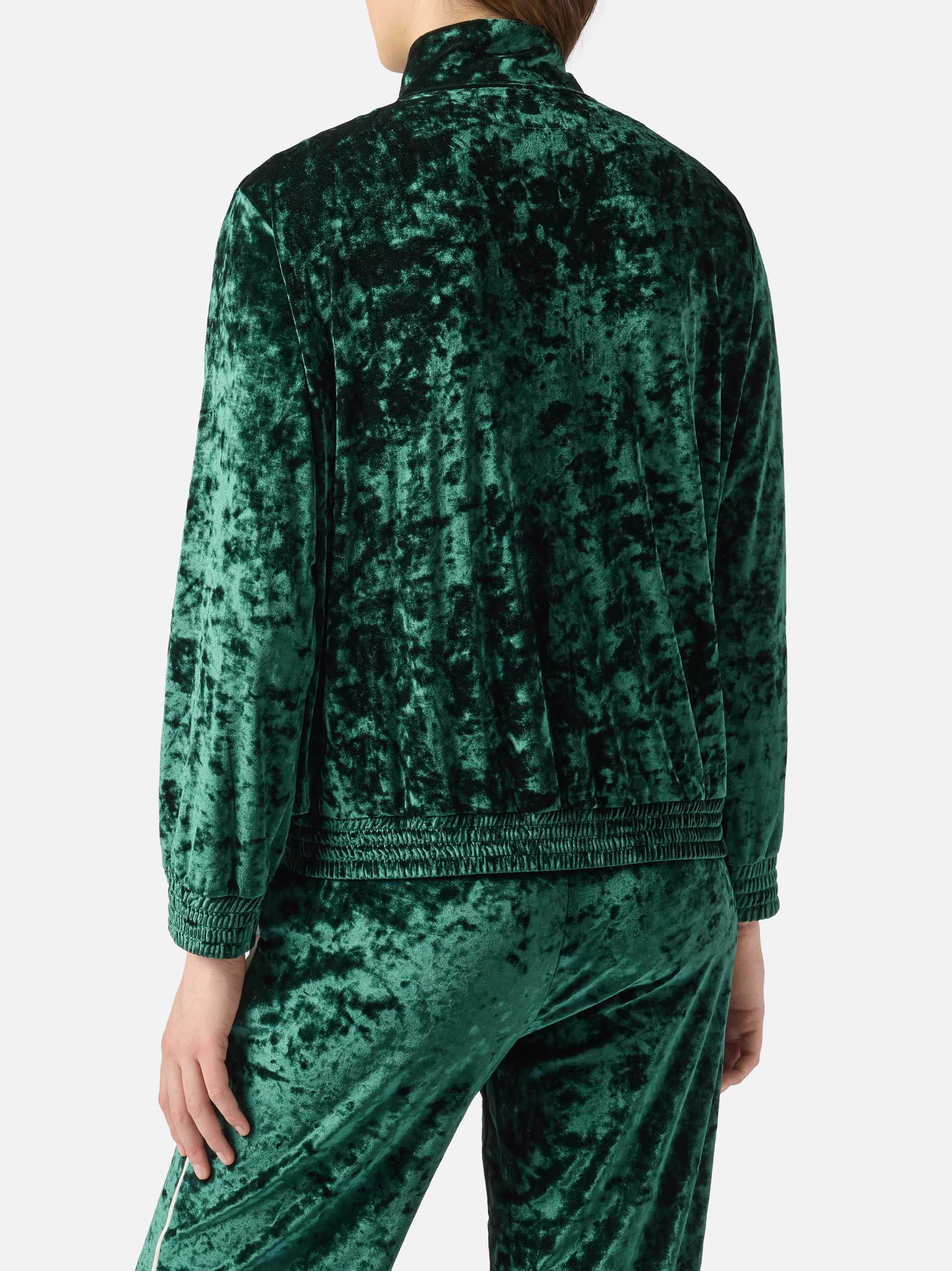 Miriam Green Chenille Sweatshirt With Embroidery Jacket