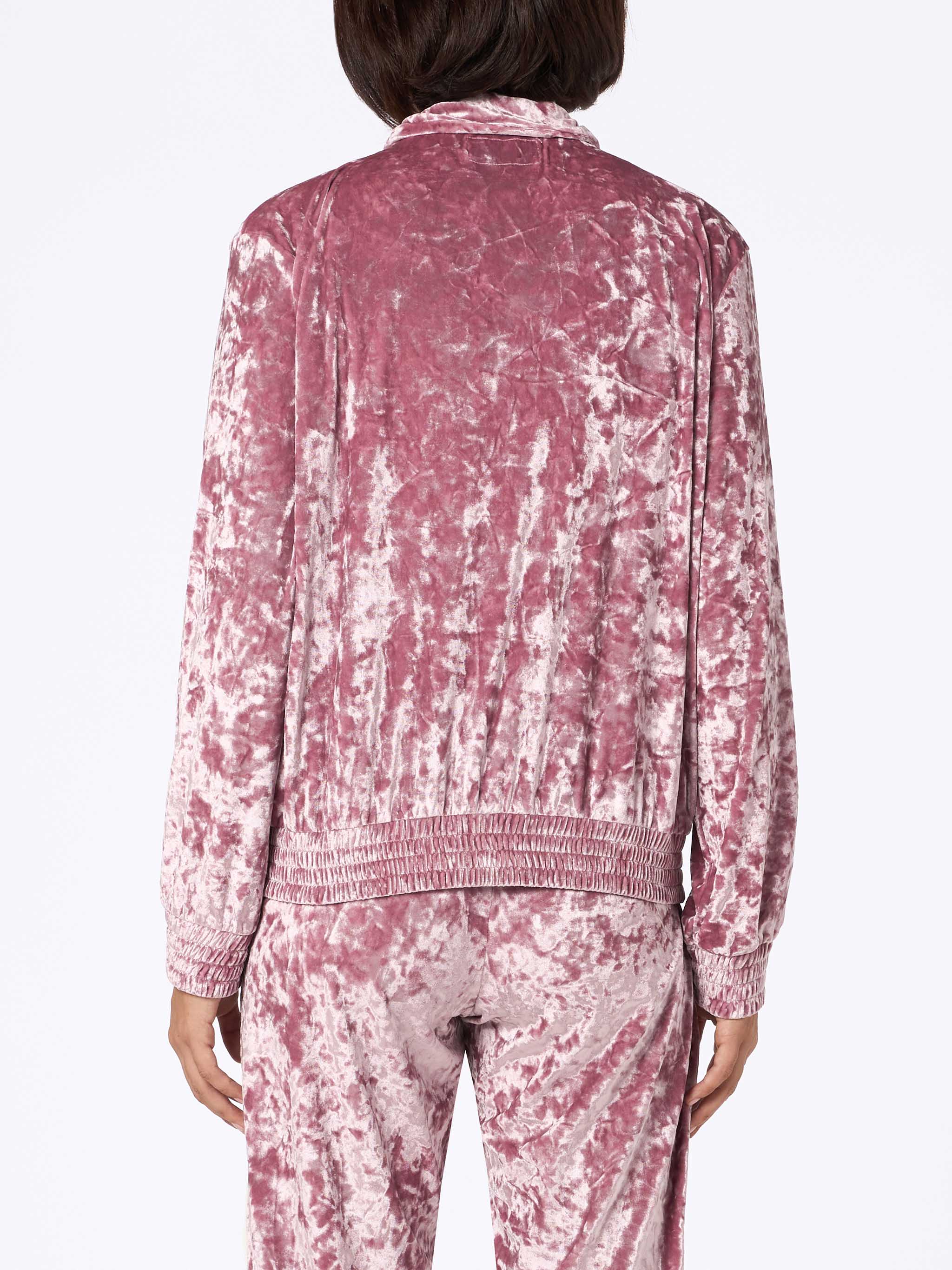 Miriam Pink Chenille Zip Hoodie Jacket