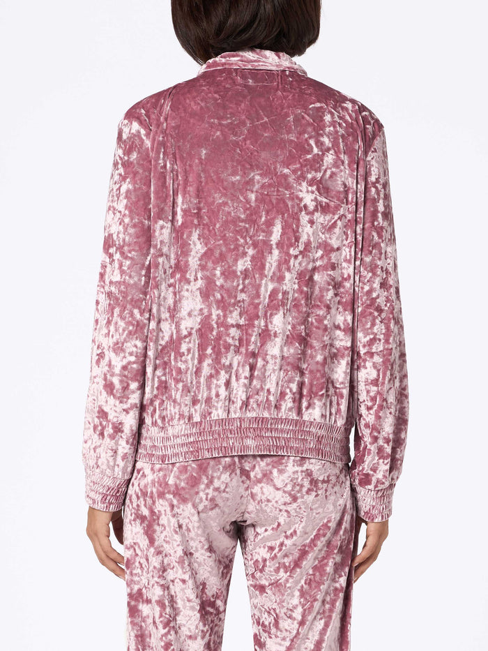 Miriam Pink Chenille Zip Hoodie Jacket