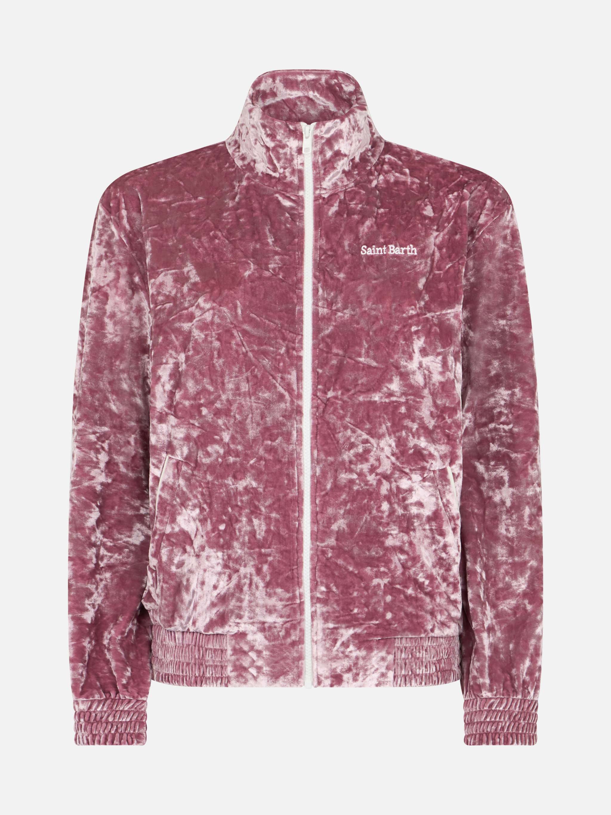 Miriam Pink Chenille Zip Hoodie Jacket