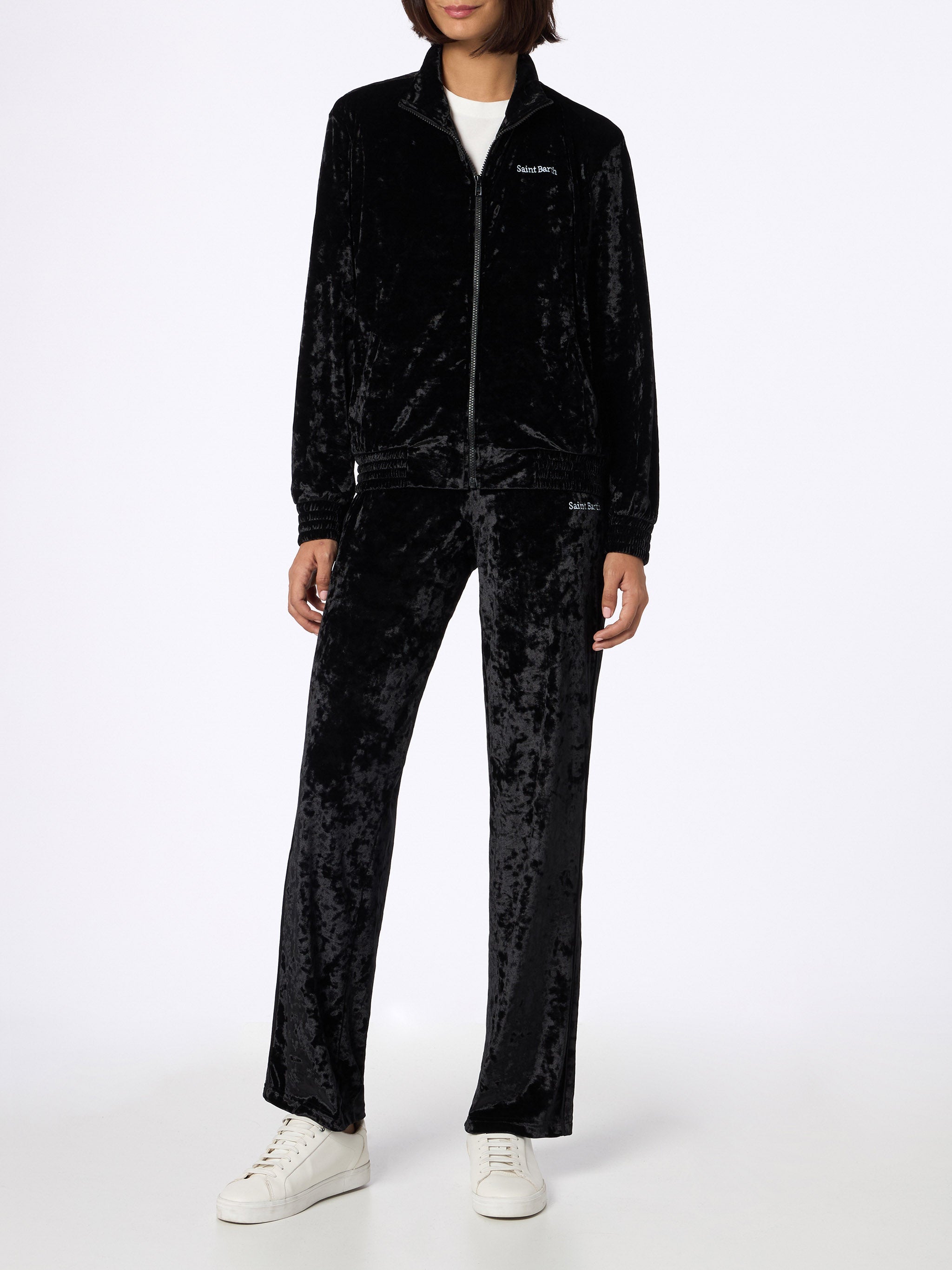 Miriam Black Chenille Sweatshirt With Embroidery __single__ Jacket