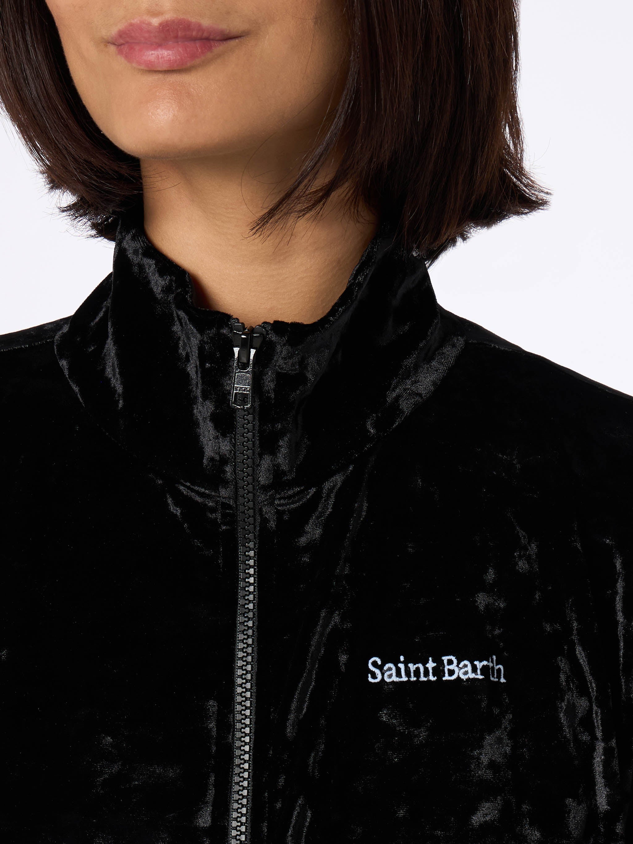 Miriam Black Chenille Sweatshirt With Embroidery __single__ Jacket