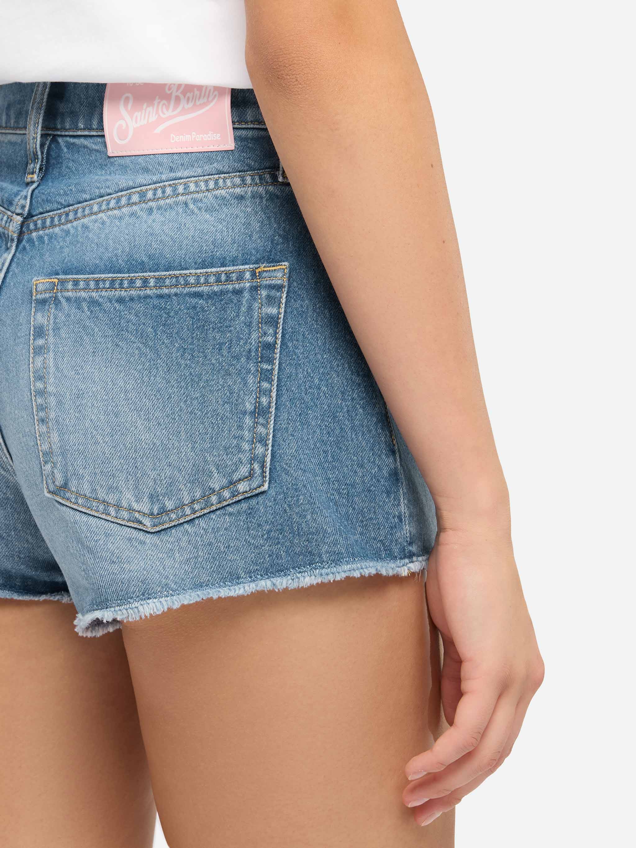 Musa Blue Denim Shorts Pant