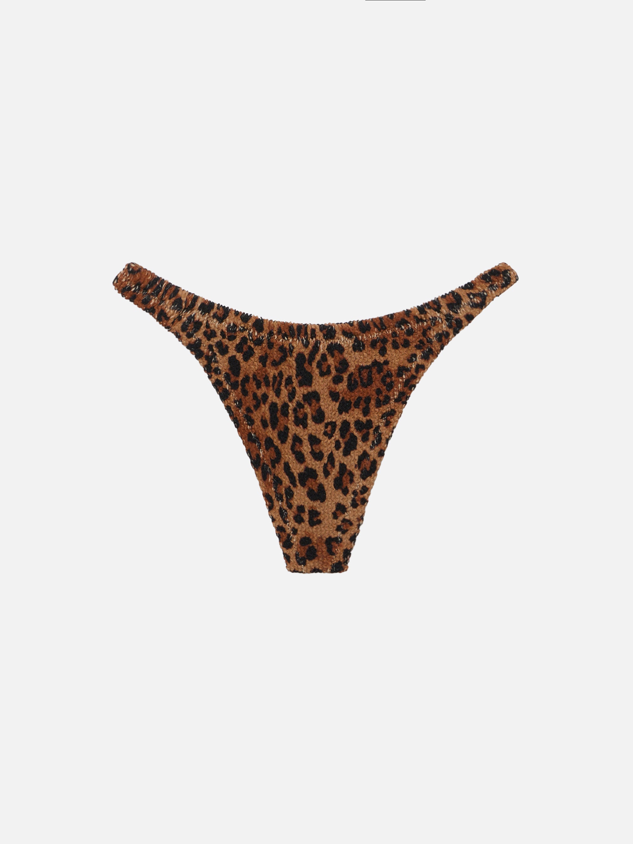 Naomi Cheeky Swim Briefs With Leopard Print White Bottom
