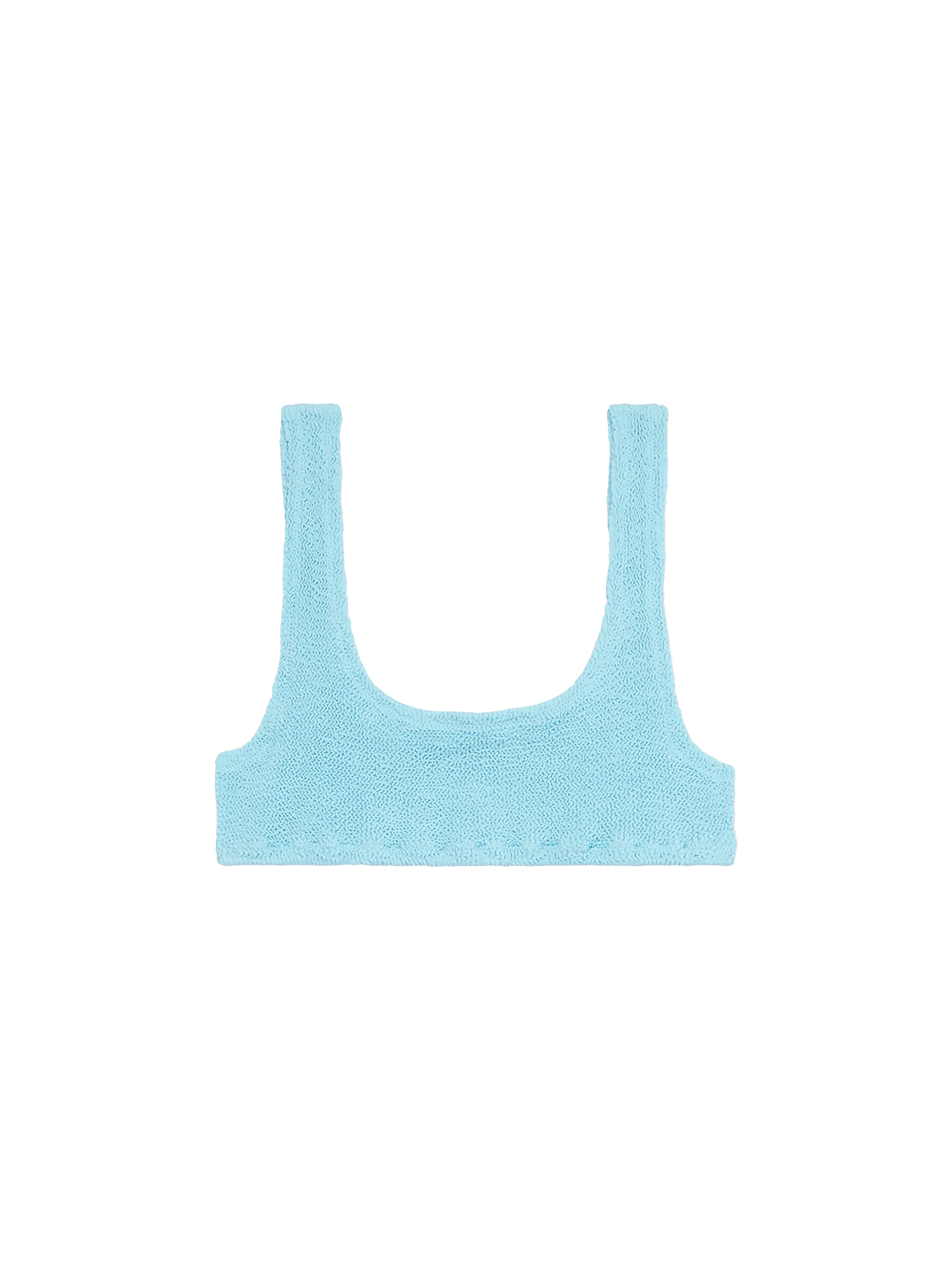 Naima Light Blue Crinkle Bralette Bikini Top Sky