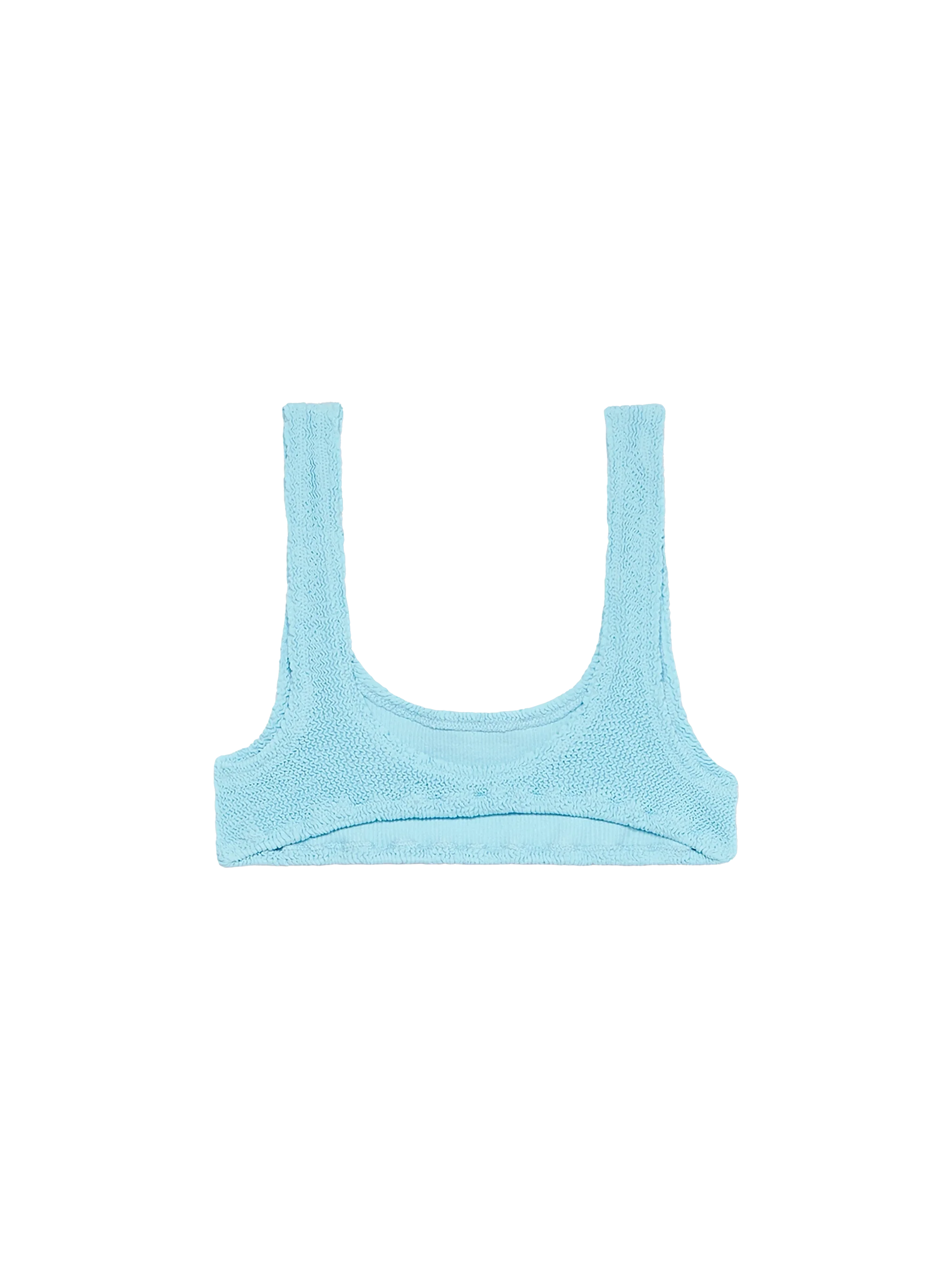 Naima Light Blue Crinkle Bralette Bikini Top Sky