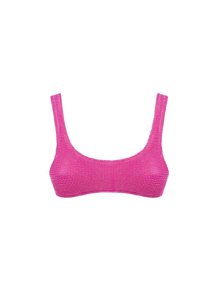 Naima Pink Crinkle Classic Bralette Top