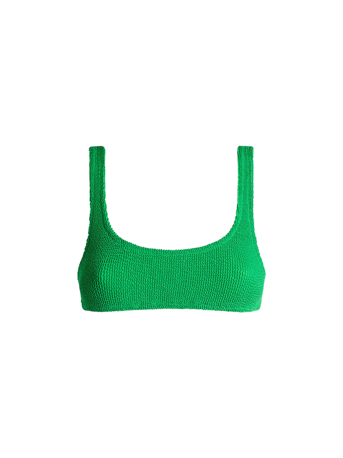 Naima Green Crinkle Bralette Bikini Top