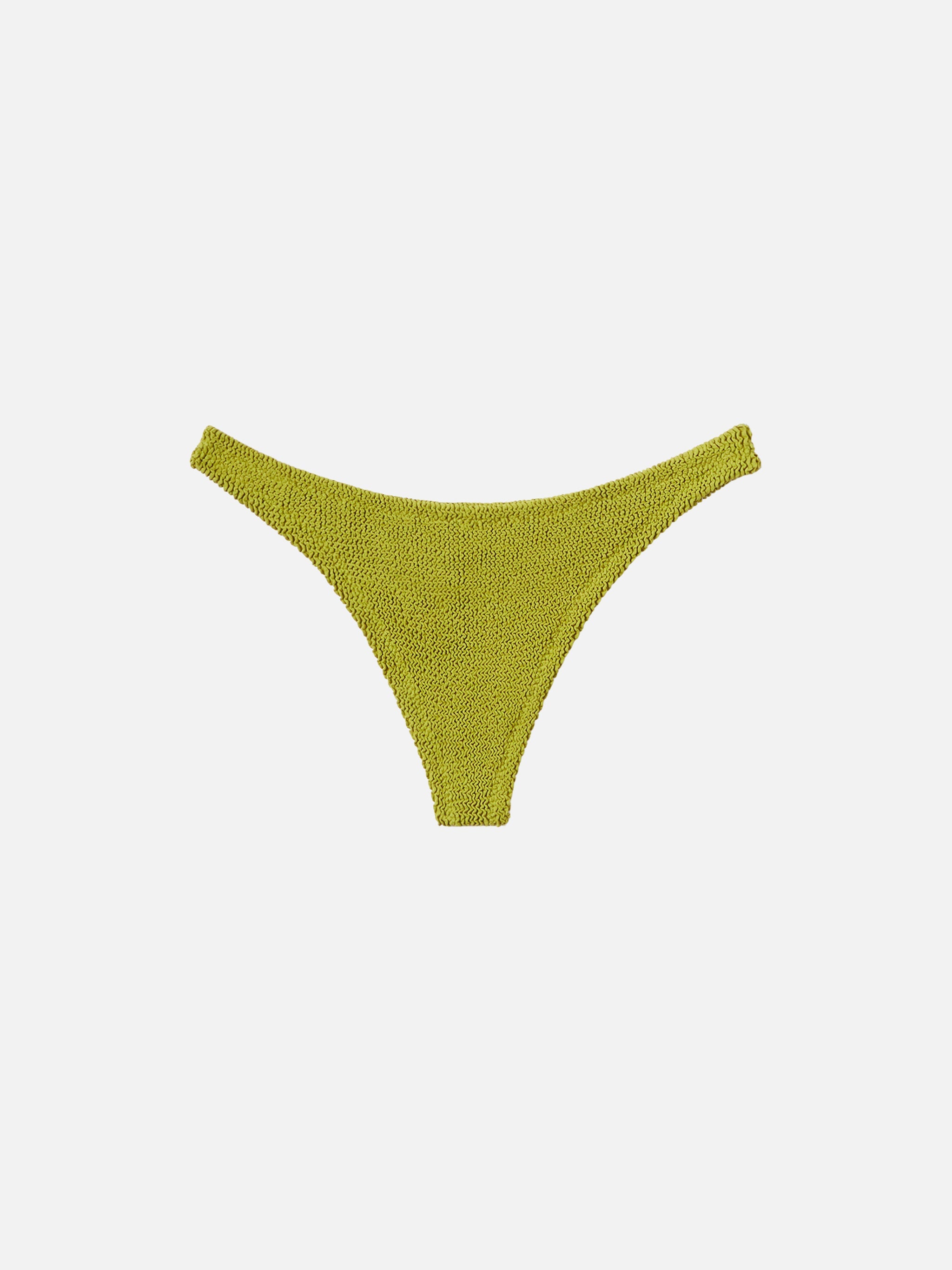 Naomi Pistachio Crinkle Cheeky Swim Briefs Green Bottom