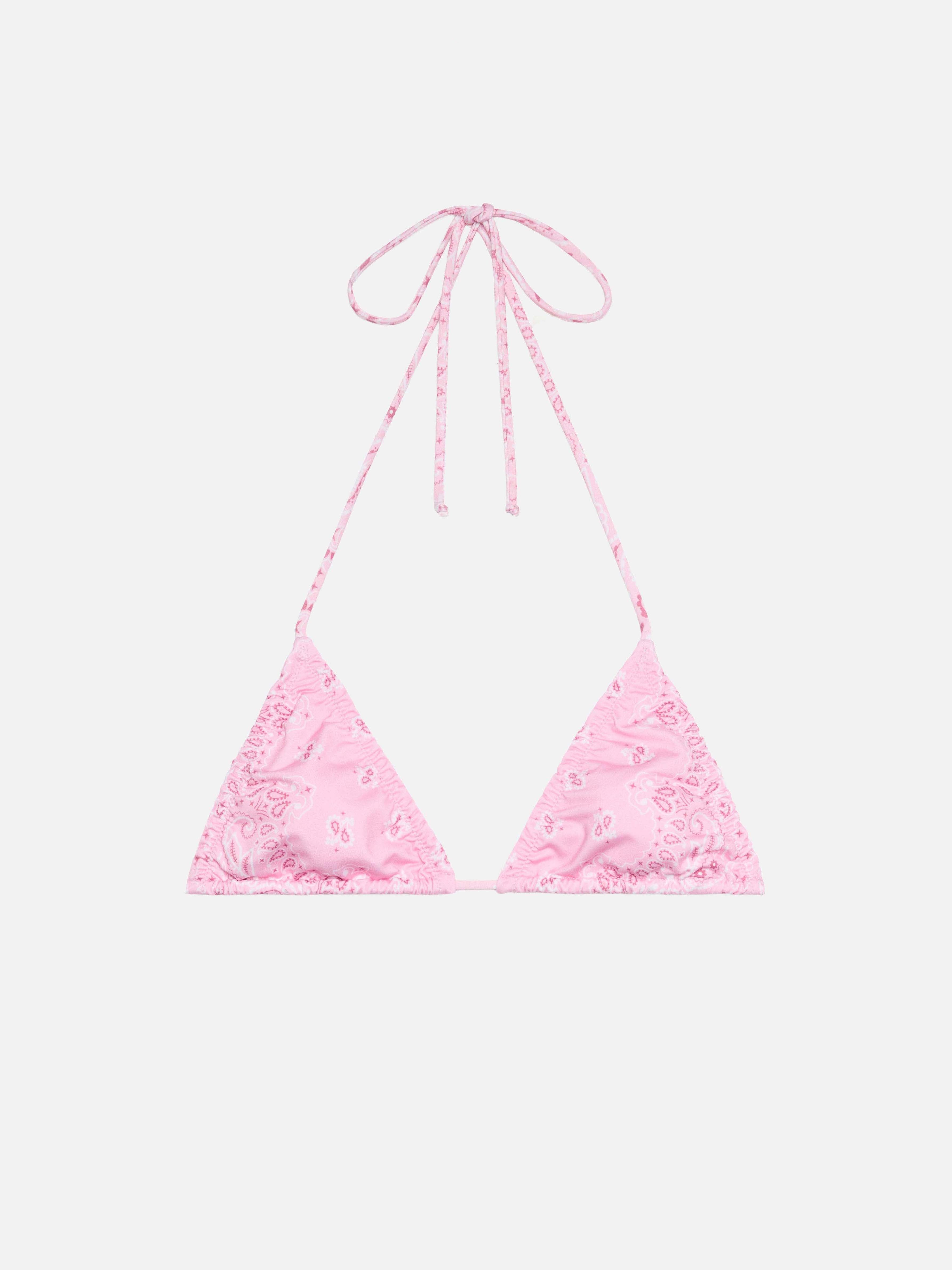 Nilly Classic Triangle Top With Bandana Print Pink