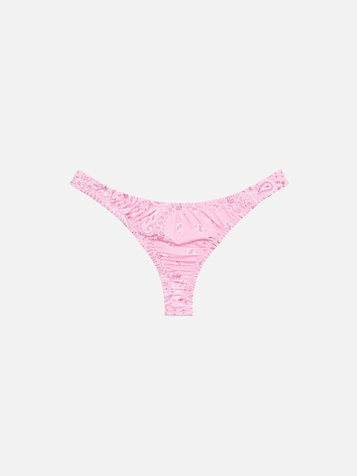 Nalu Cheekiest Swim Briefs With Bandana Print Pink Bottom