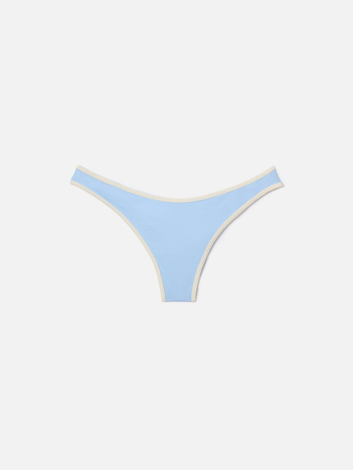 Naomi String Brazilian Bikini Bottoms Light Blue With Contrasting Trims Sky Bottom