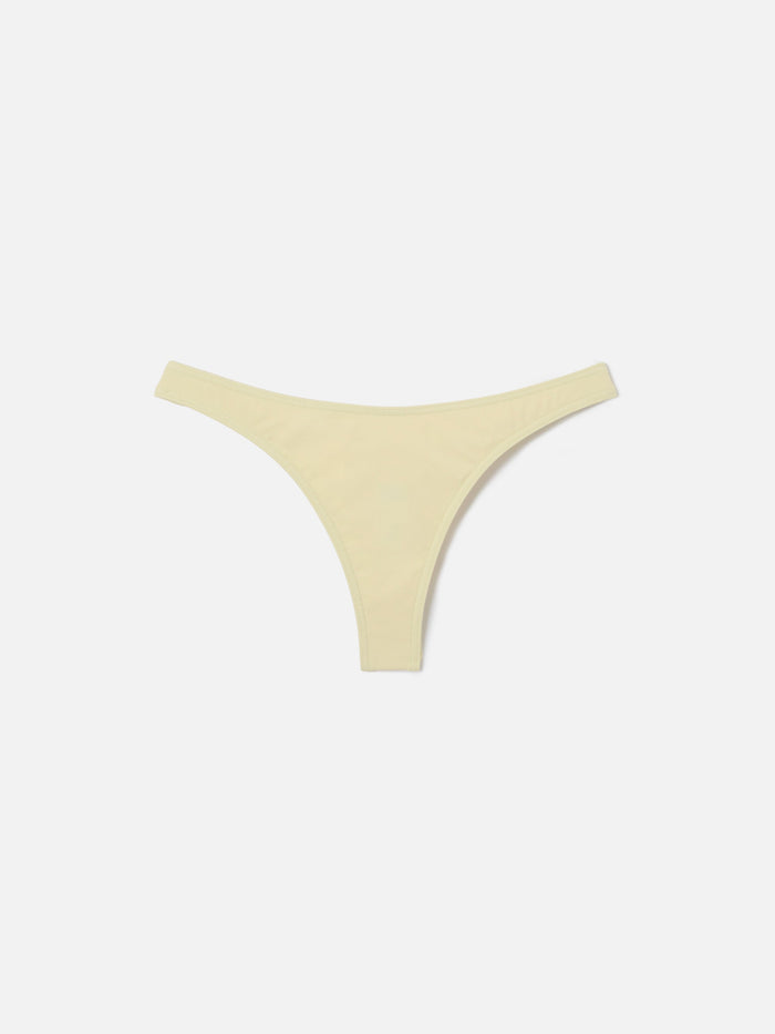 Naomi Brazilian Bikini Bottoms Solid Butter Yellow Bottom