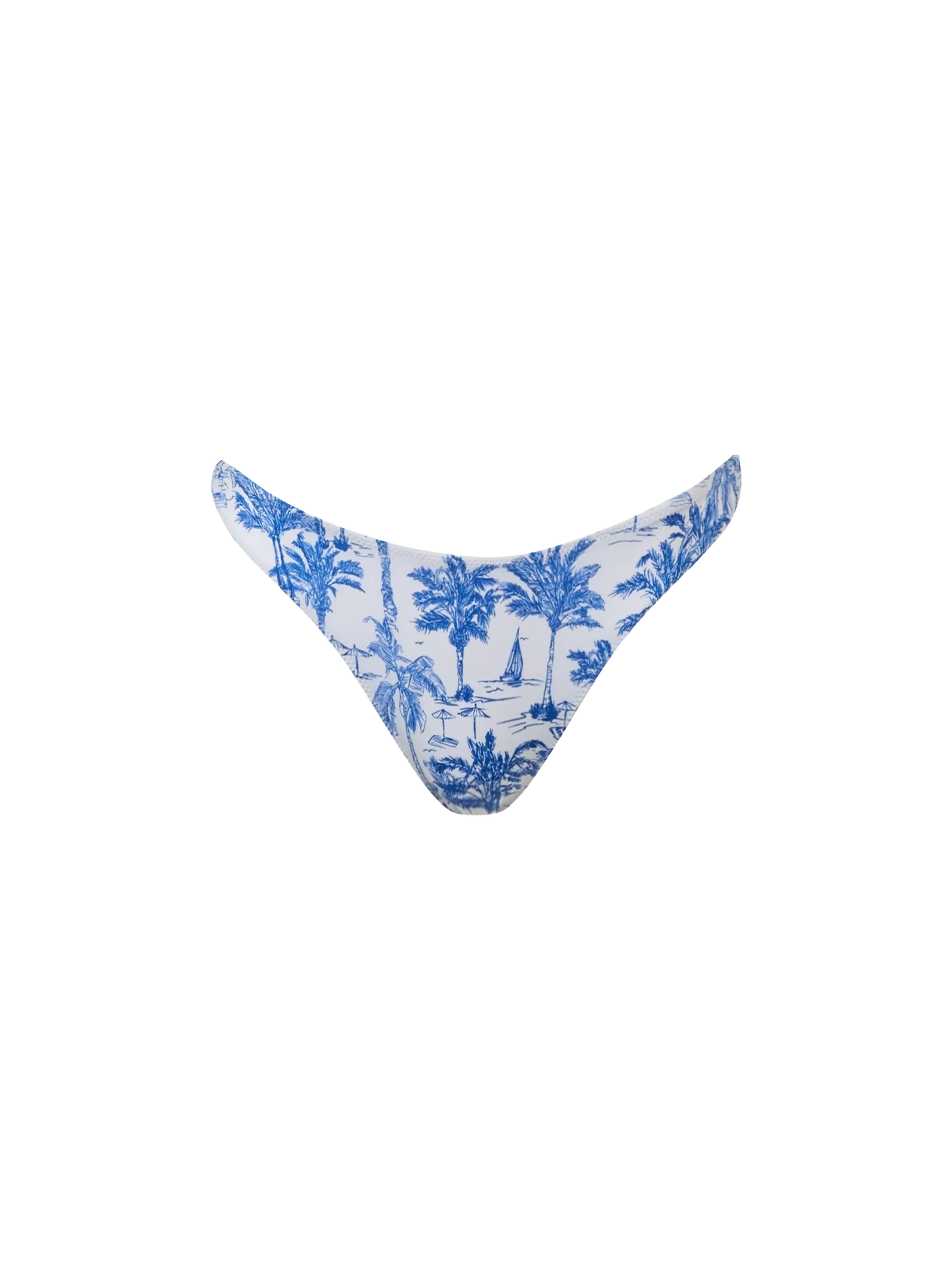 Toile De Jouy Naomi Cheeky Swim Briefs White Bottom