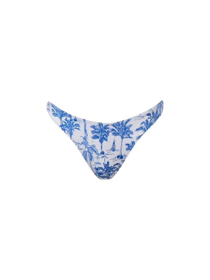 Toile De Jouy Naomi Cheeky Swim Briefs White Bottom