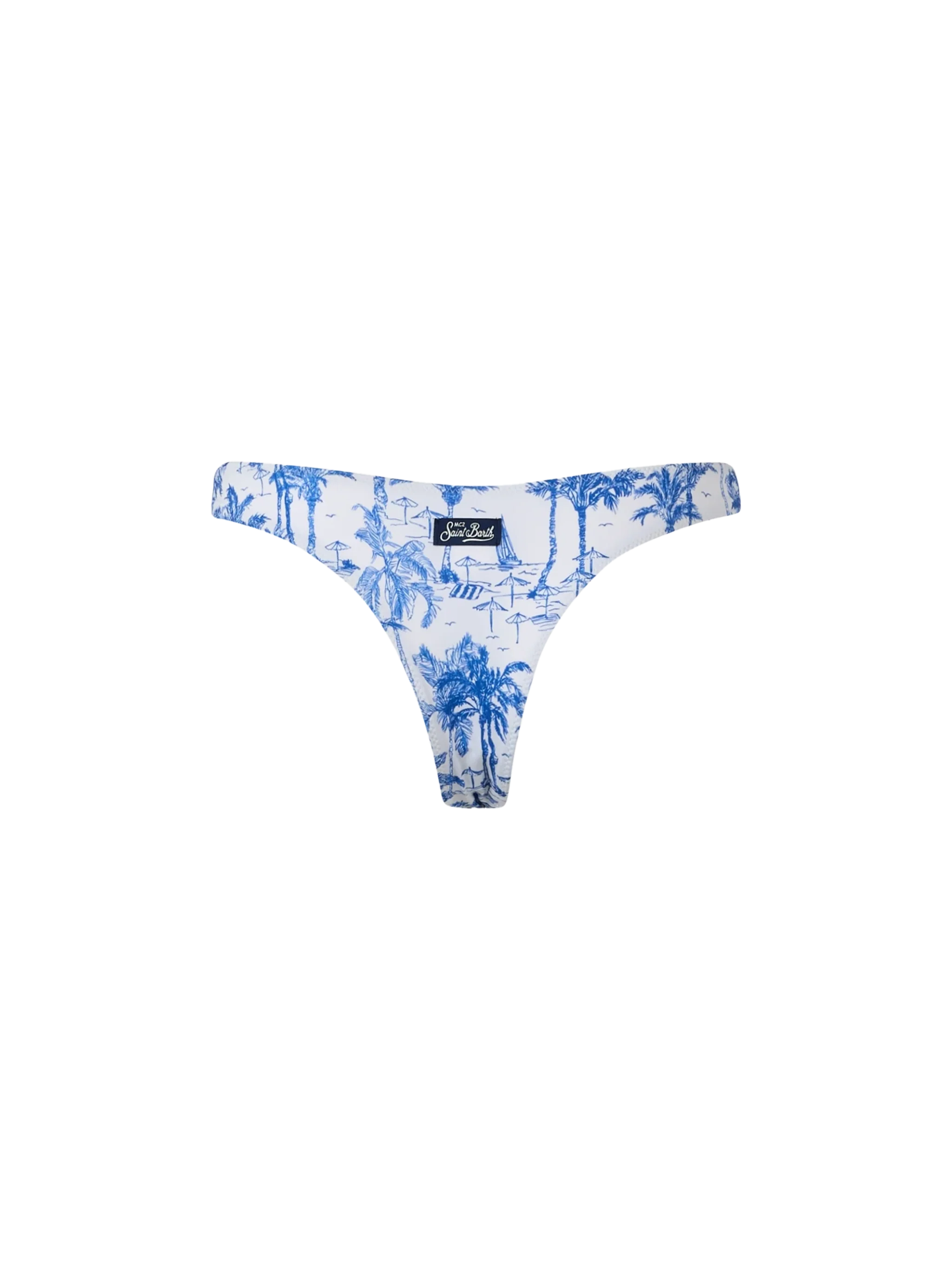 Toile De Jouy Naomi Cheeky Swim Briefs White Bottom