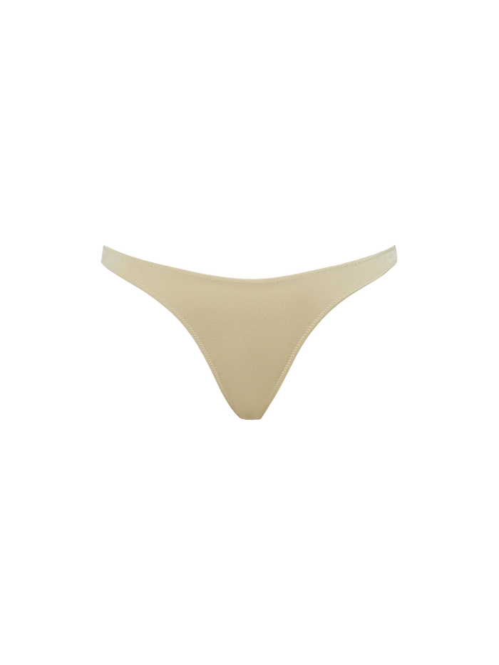 Naomi Shimmer Gold Cheeky Swim Briefs Yellow Bottom