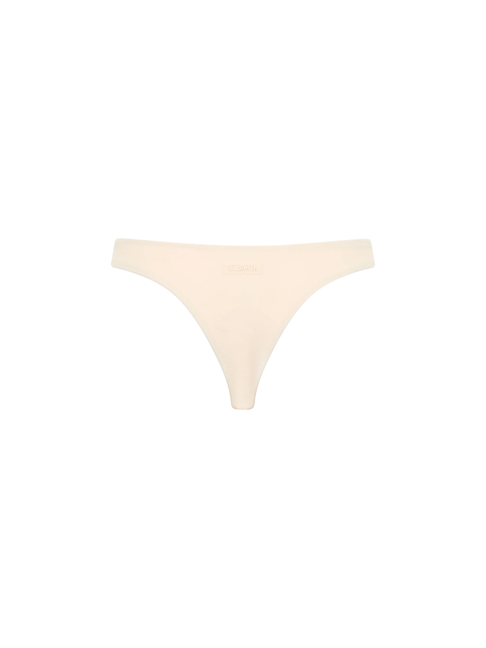 Beige Rhinestones Naomi Cheeky Swim Briefs White Bottom