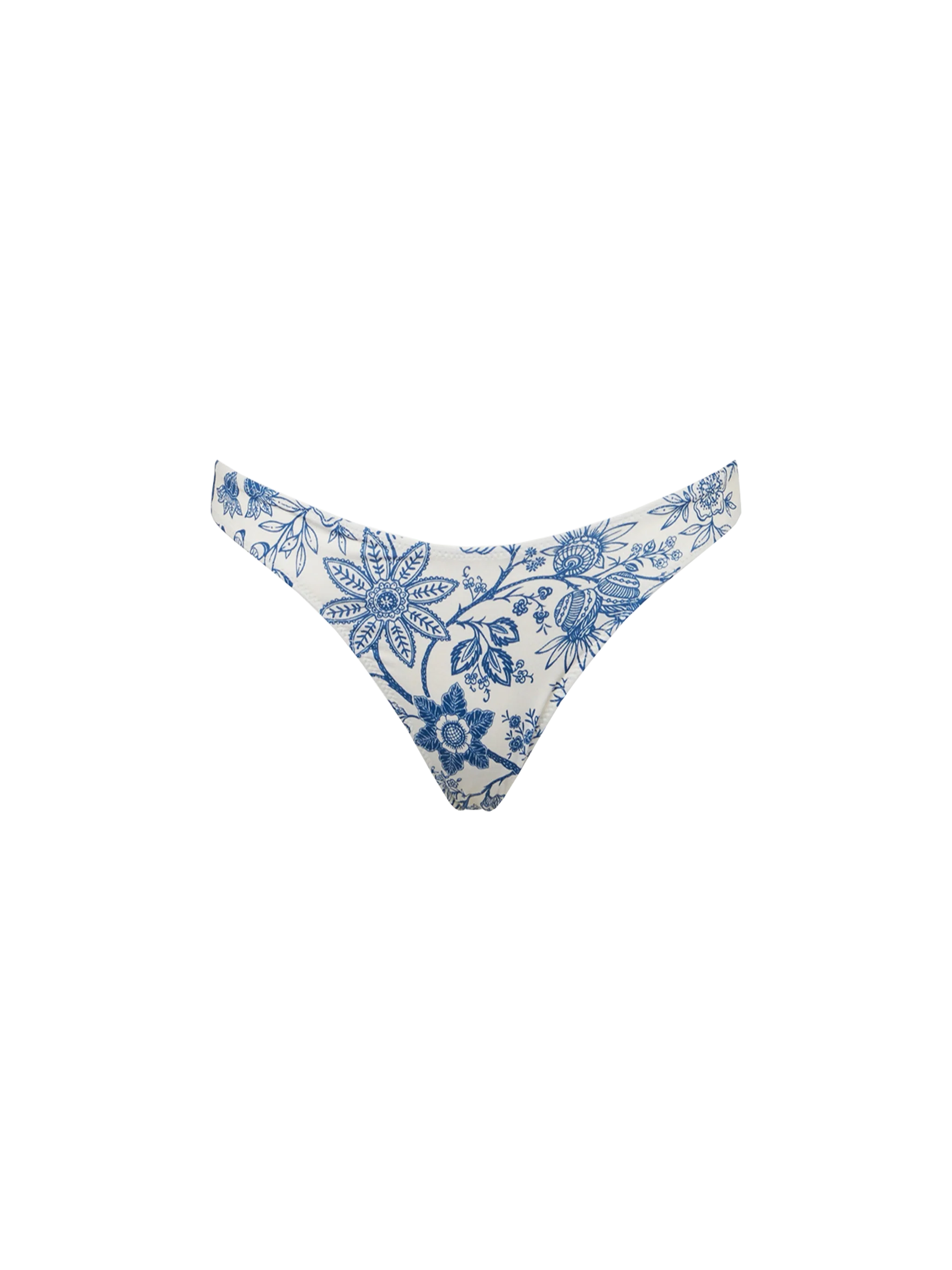 Floral Naomi Cheeky Swim Briefs Blue Bottom