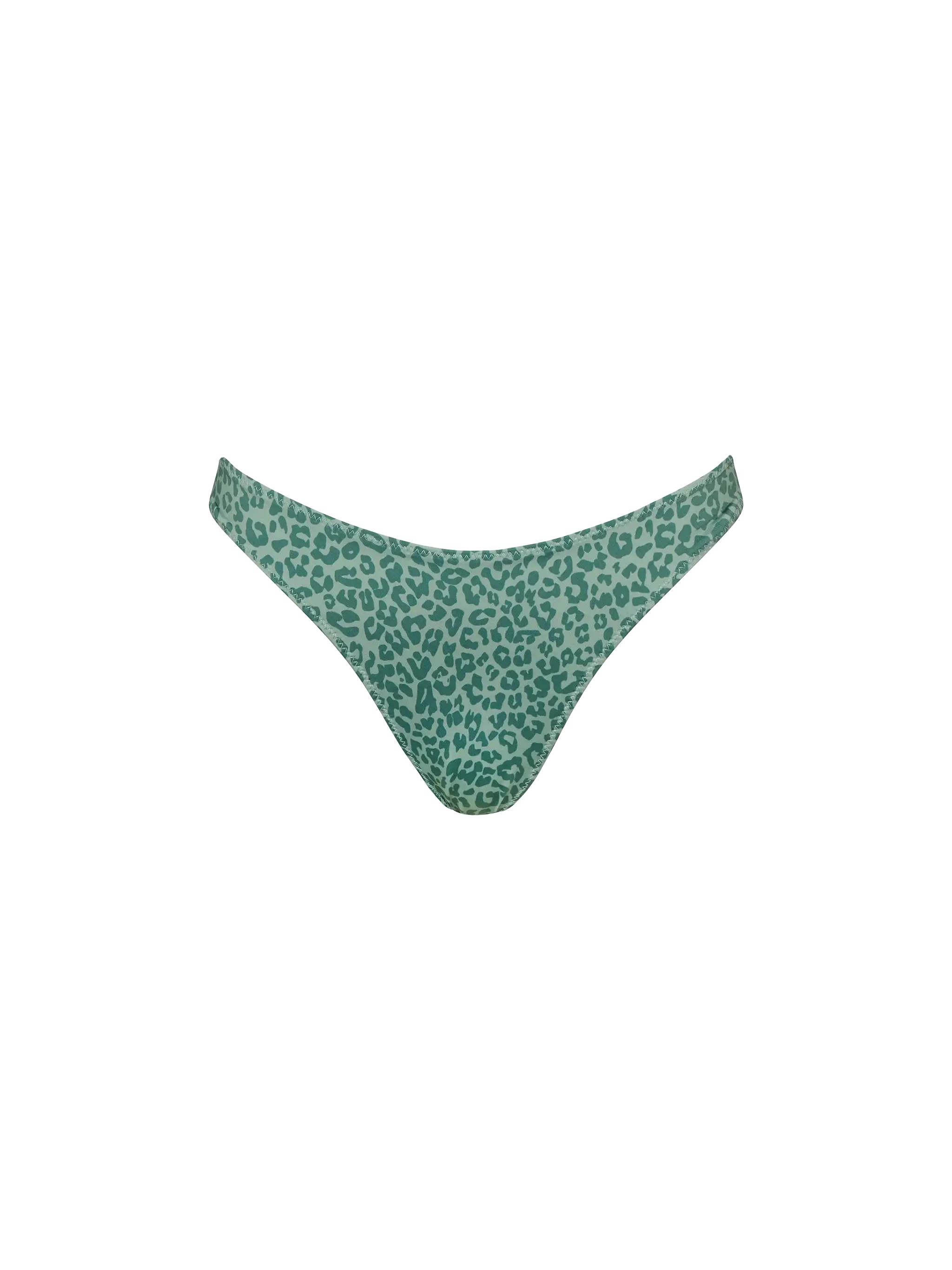 Naomi Cheeky Swim Briefs With Animalier Print Green Bottom