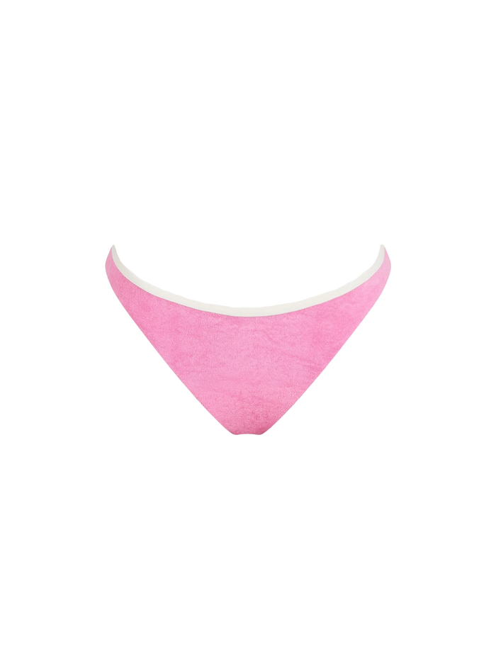Terry Naomi Swim Briefs With Piping Pink Bottom