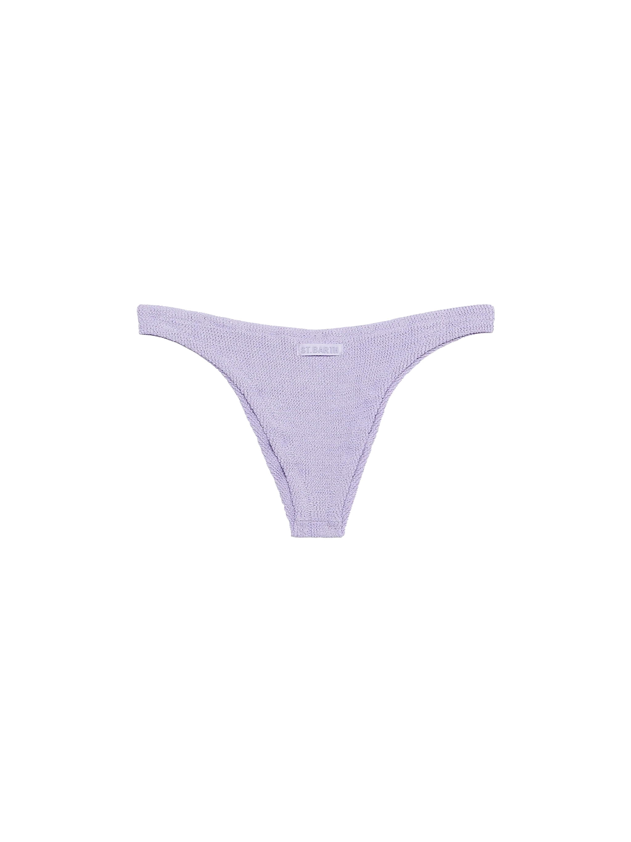 Naomi Lilac Crinkle Lurex Cheeky Swim Briefs Pink Bottom