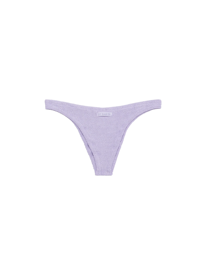 Naomi Lilac Crinkle Lurex Cheeky Swim Briefs Pink Bottom