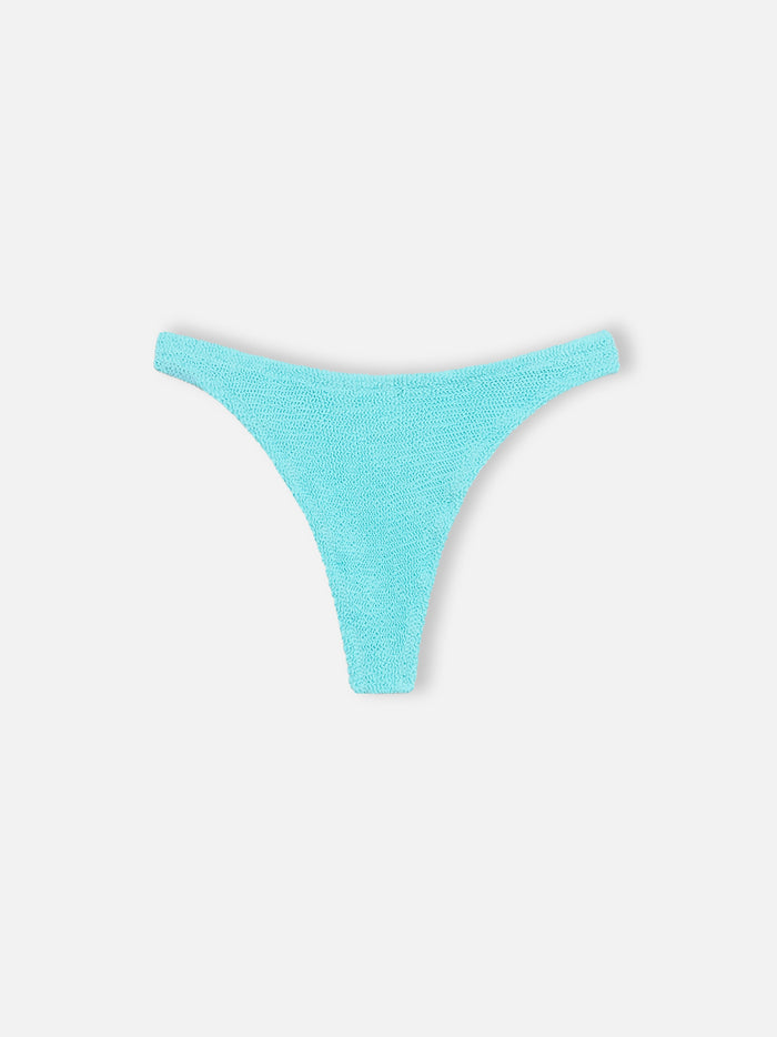 Naomi Water Green Crinkle Cheeky Swim Briefs Bottom