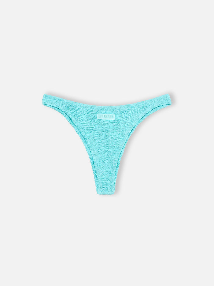 Naomi Water Green Crinkle Cheeky Swim Briefs Bottom