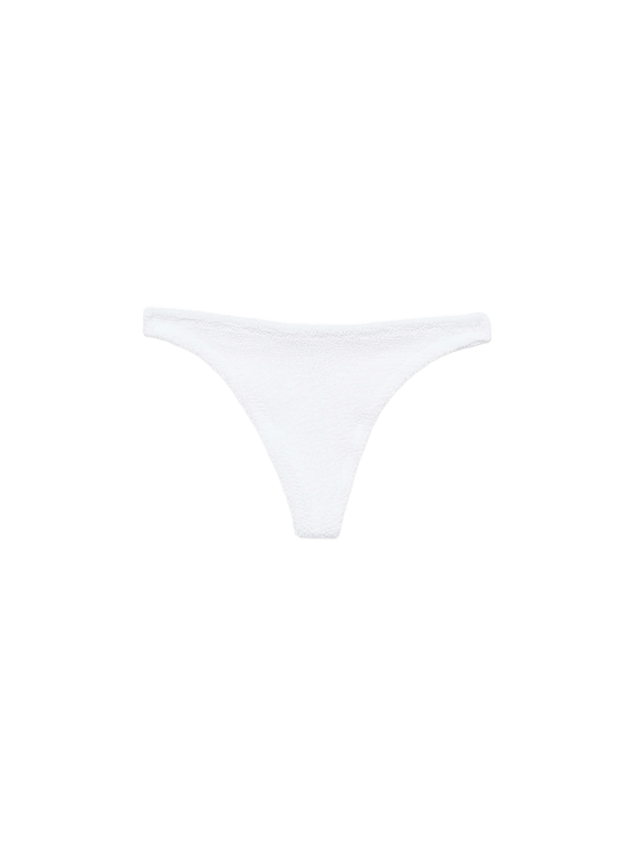 Naomi White Crinkle Cheeky Swim Briefs Bottom