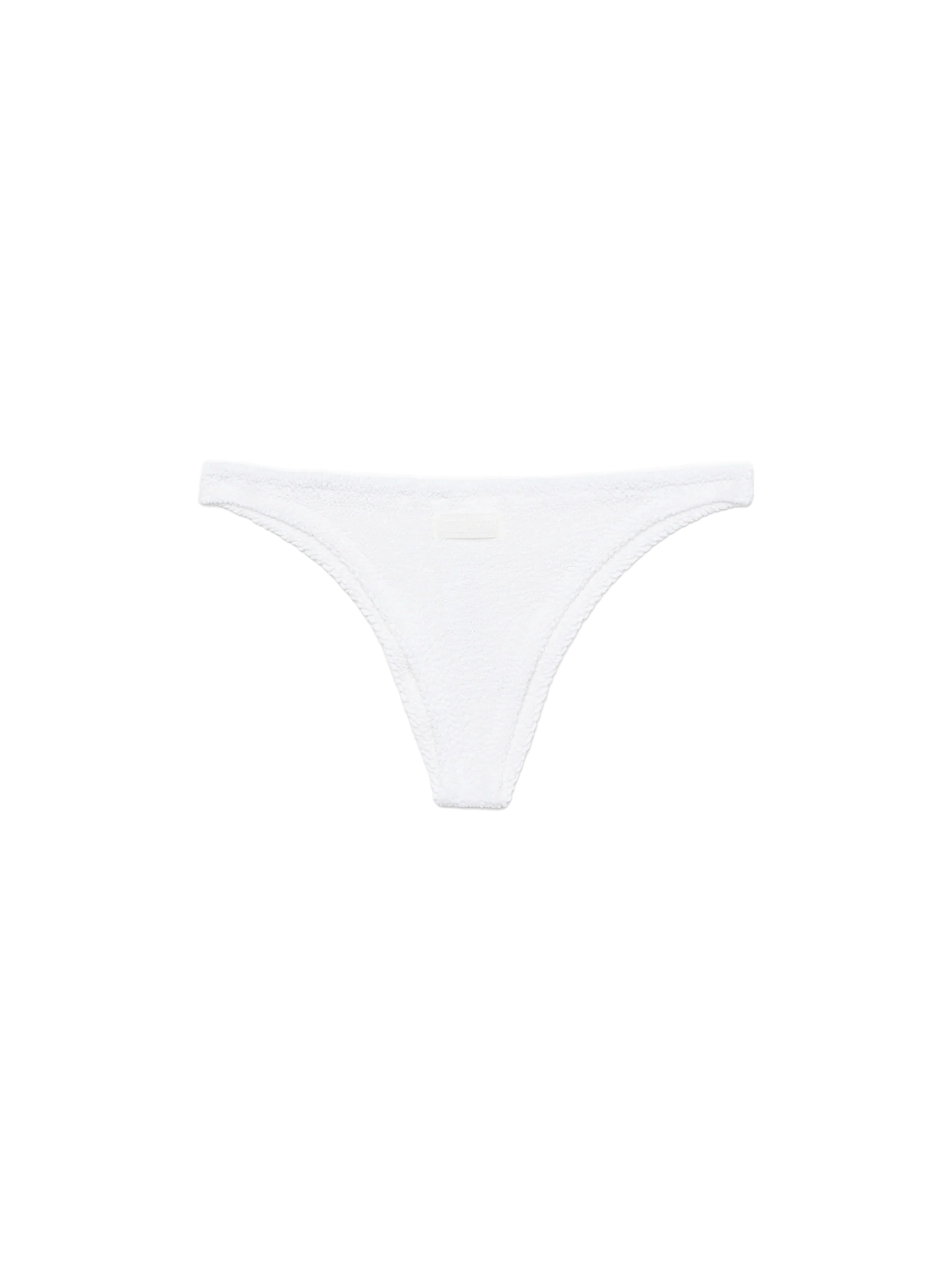 Naomi White Crinkle Cheeky Swim Briefs Bottom
