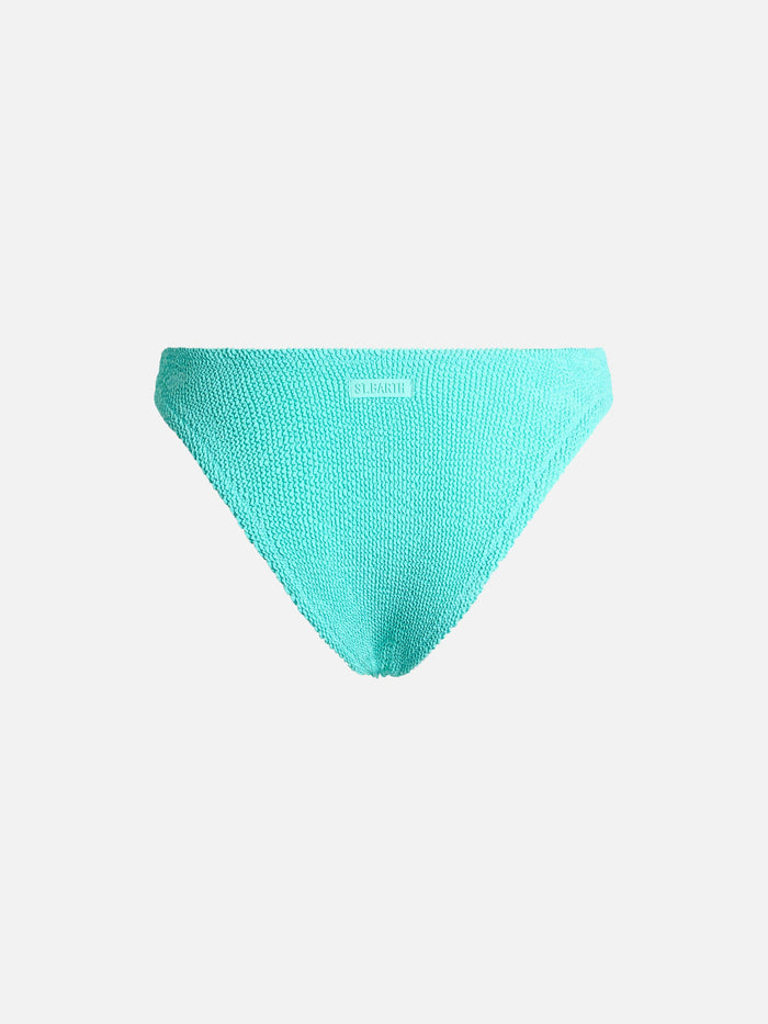 Naomi Water Green Crinkle Swim Briefs Bottom
