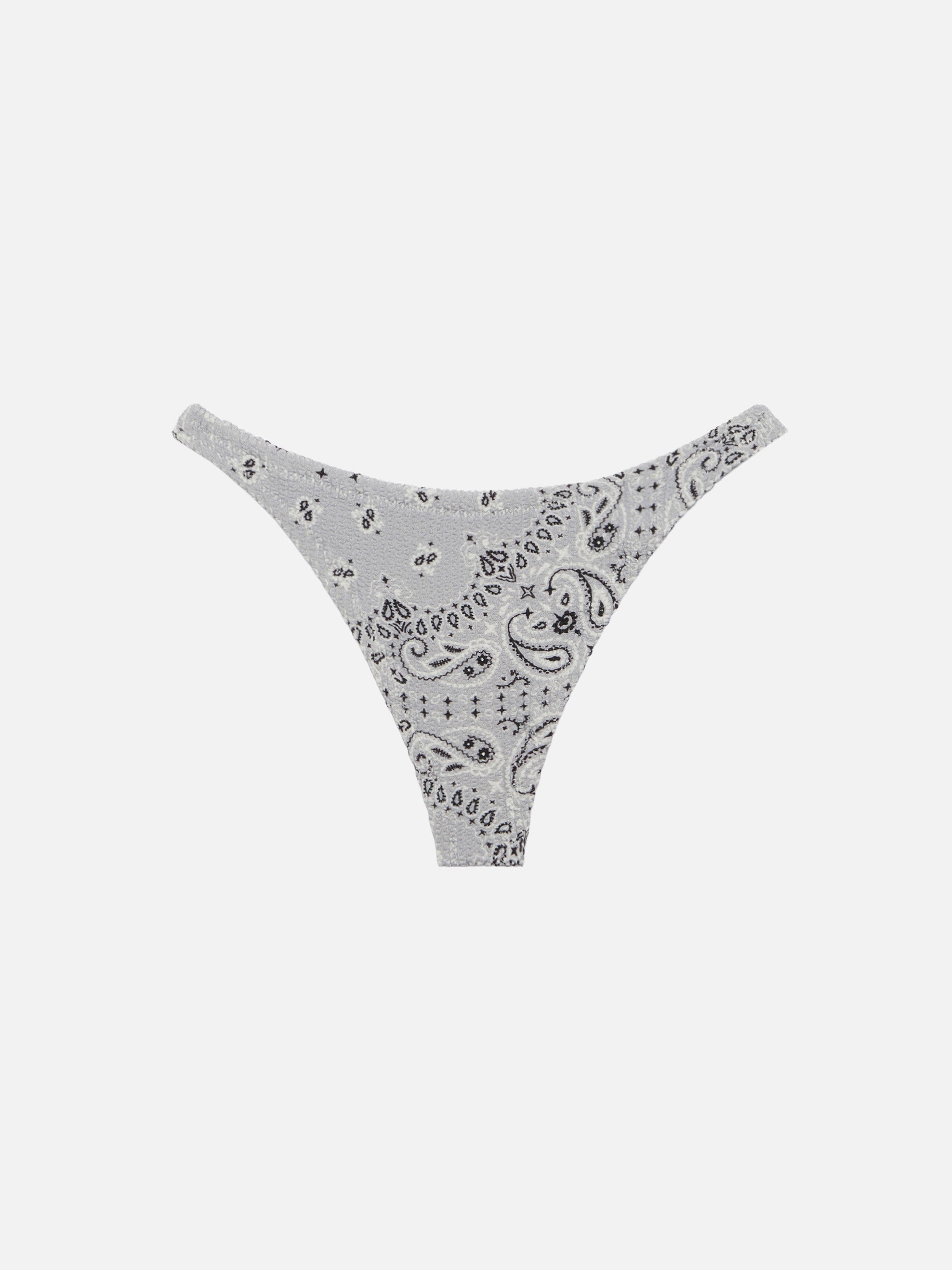 Naomi Cheeky Swim Briefs With Bandana Print Grey Bottom