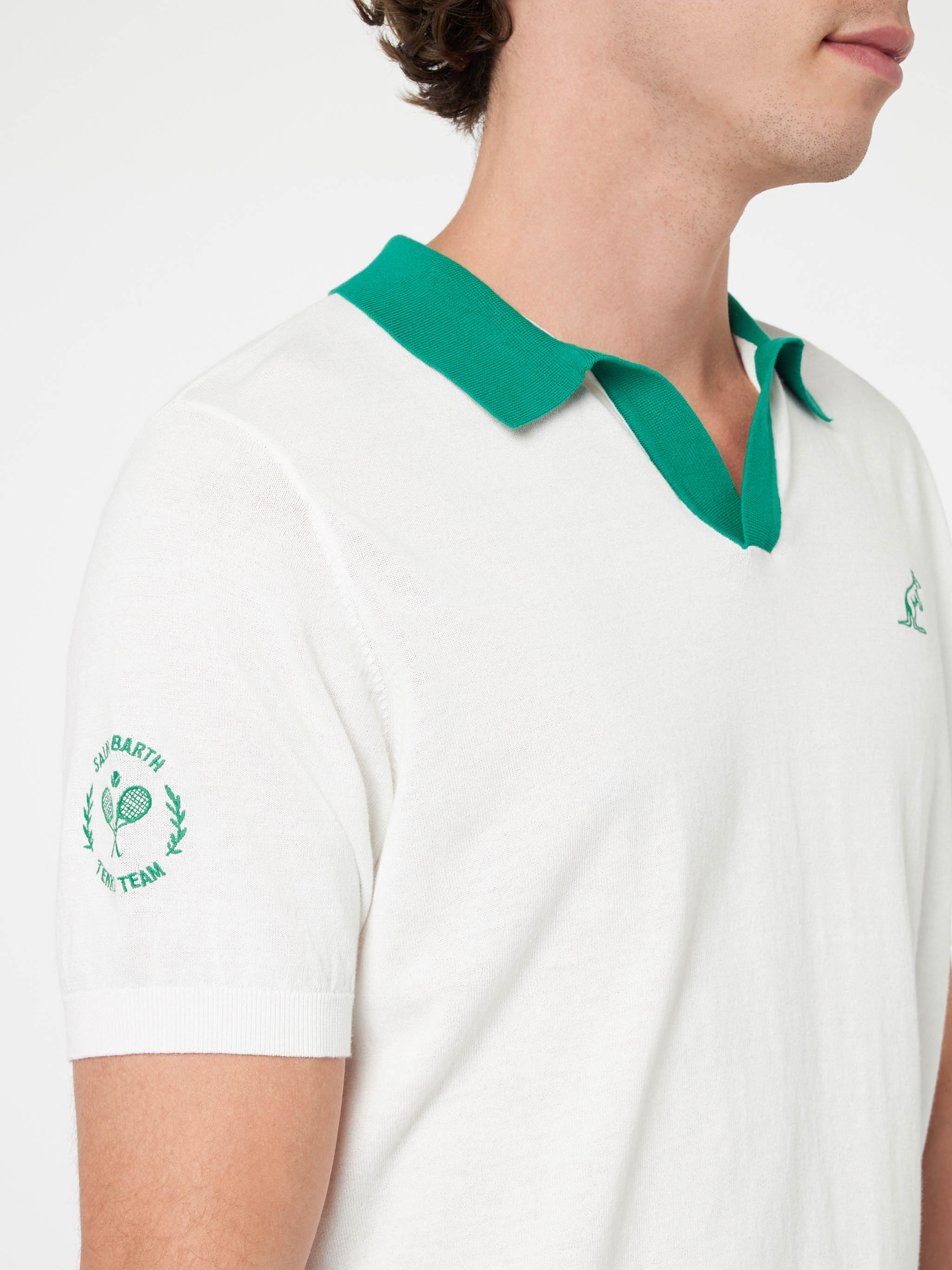 Man Off-Cream Knitted Polo Shirt Newcomb | Australian Brand Special Edition White