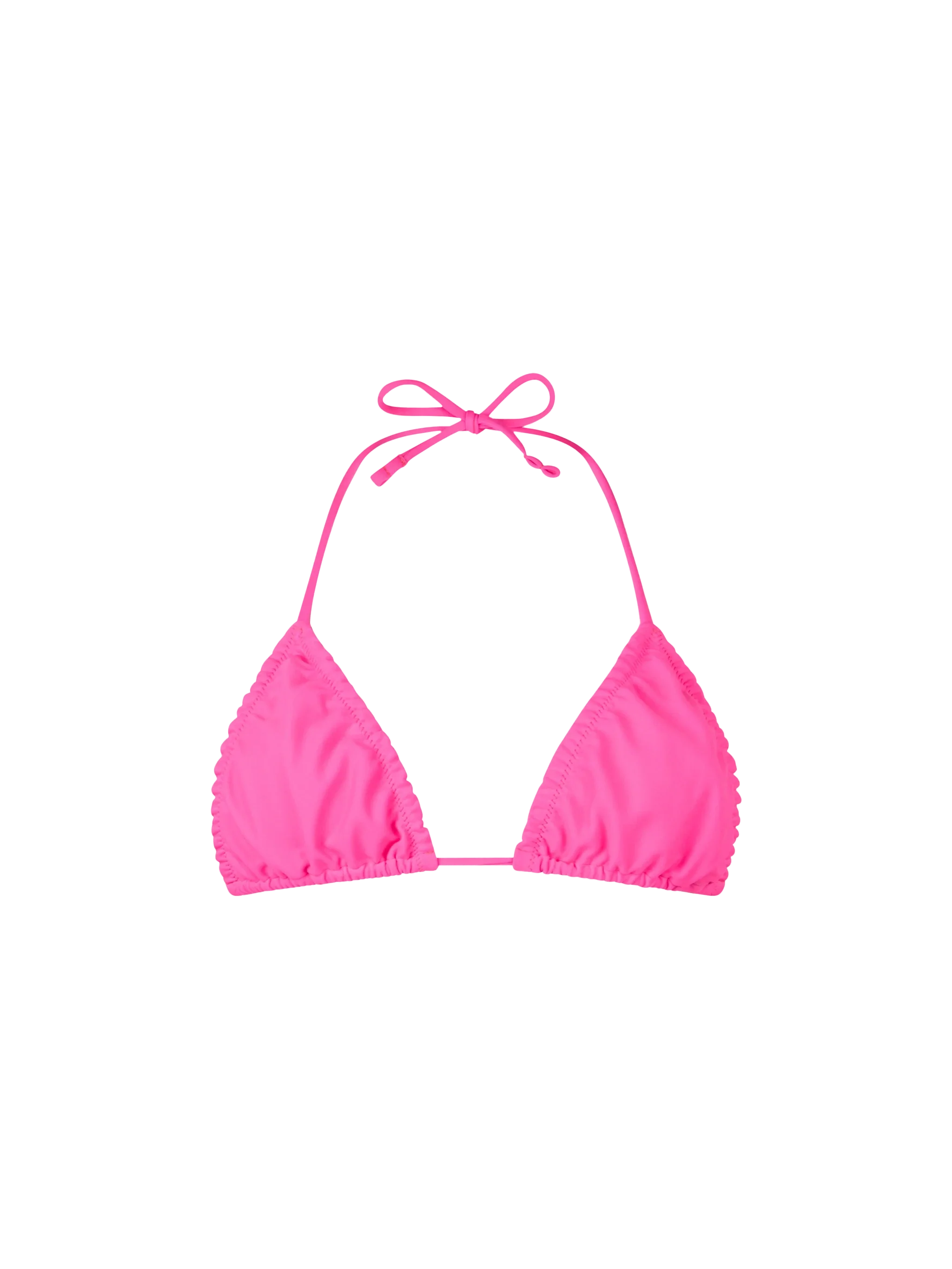 Fluo Pink Nilly Solid Triangle Bikini Top
