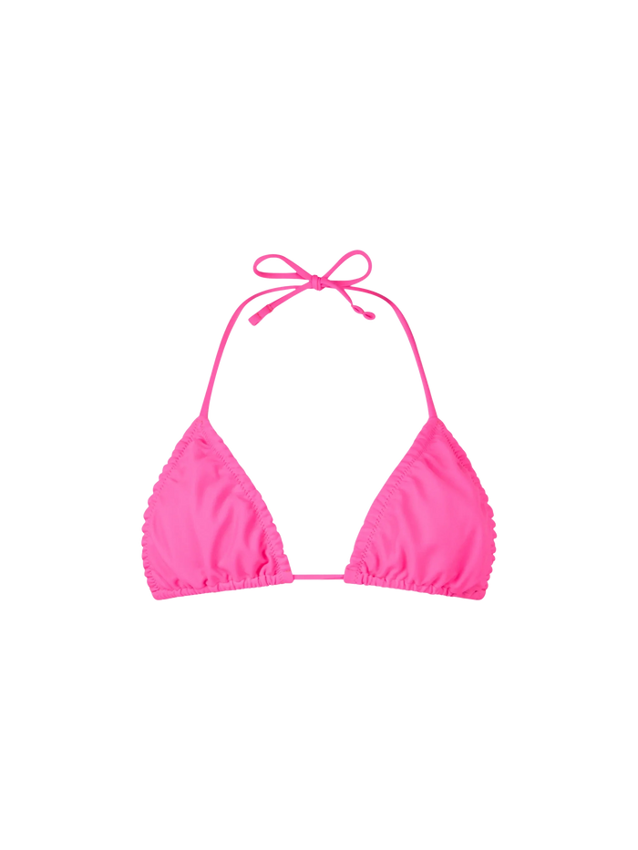 Fluo Pink Nilly Solid Triangle Bikini Top