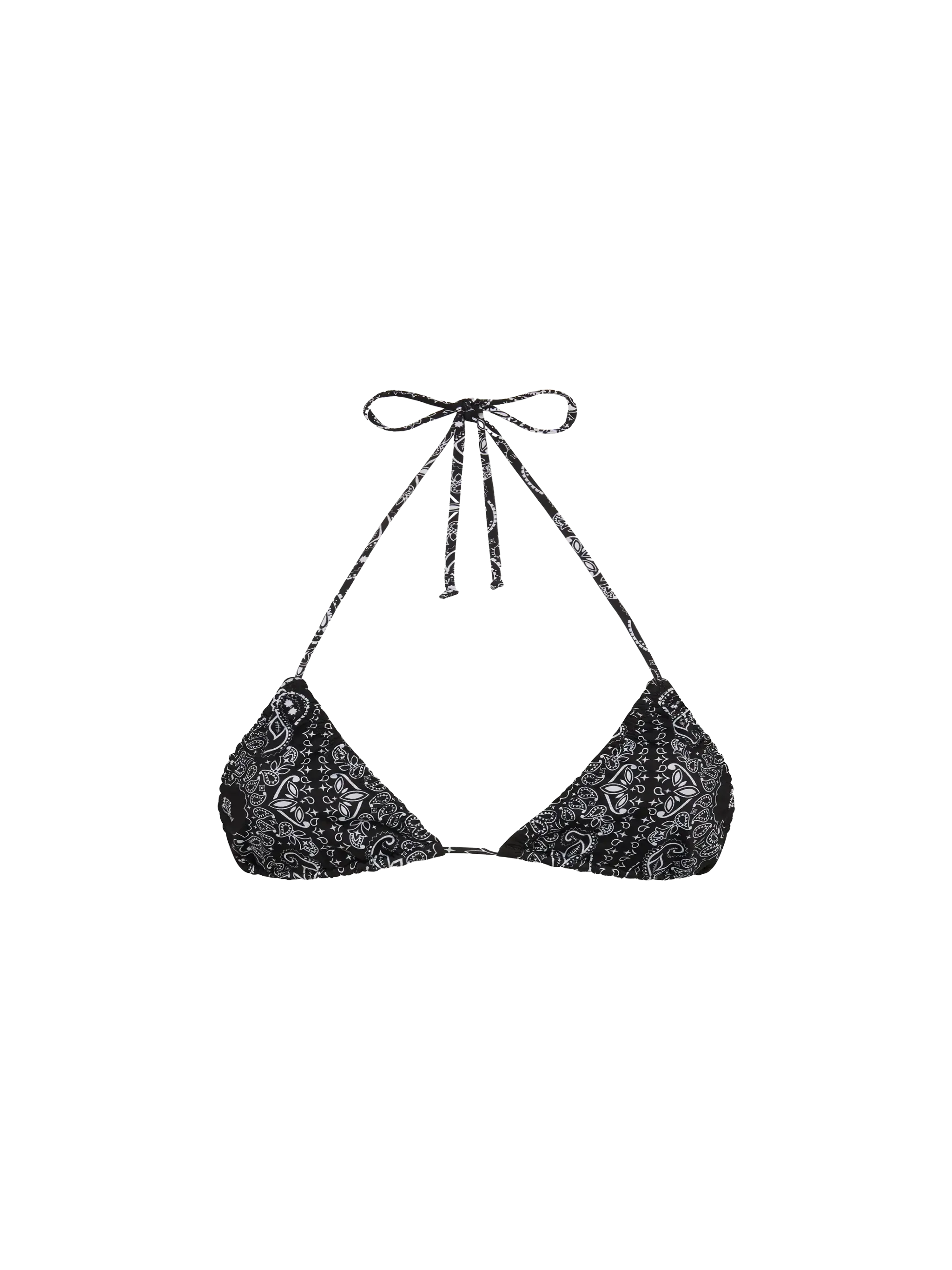 Nilly Classic Triangle Top With Bandana Print Black