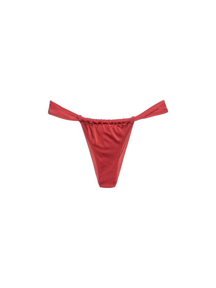 Noelle Shimmer Brick Red Cheekiest Swim Briefs Bottom