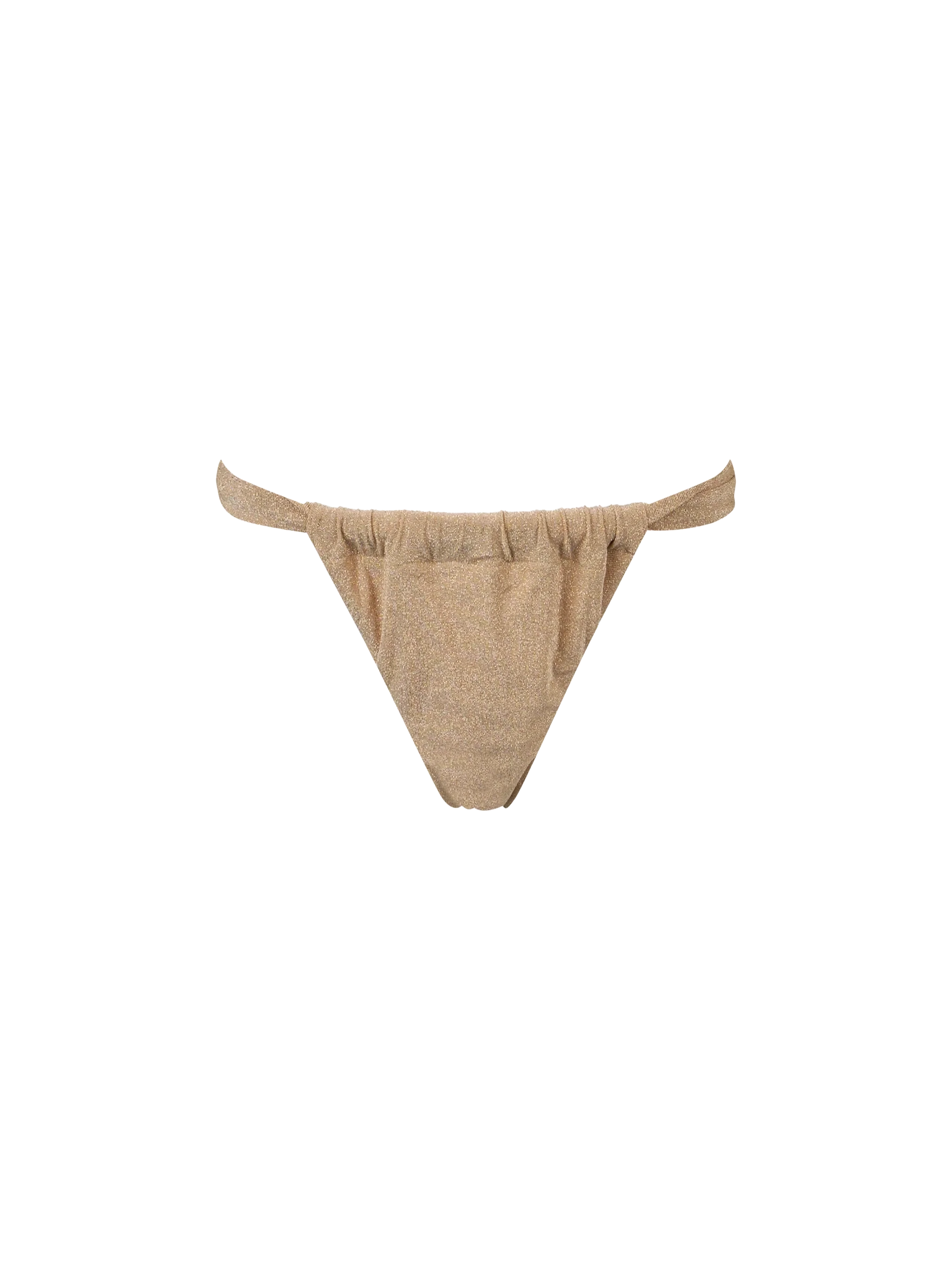 Noelle Gold Lurex Cheeky Bikini Briefs White Bottom