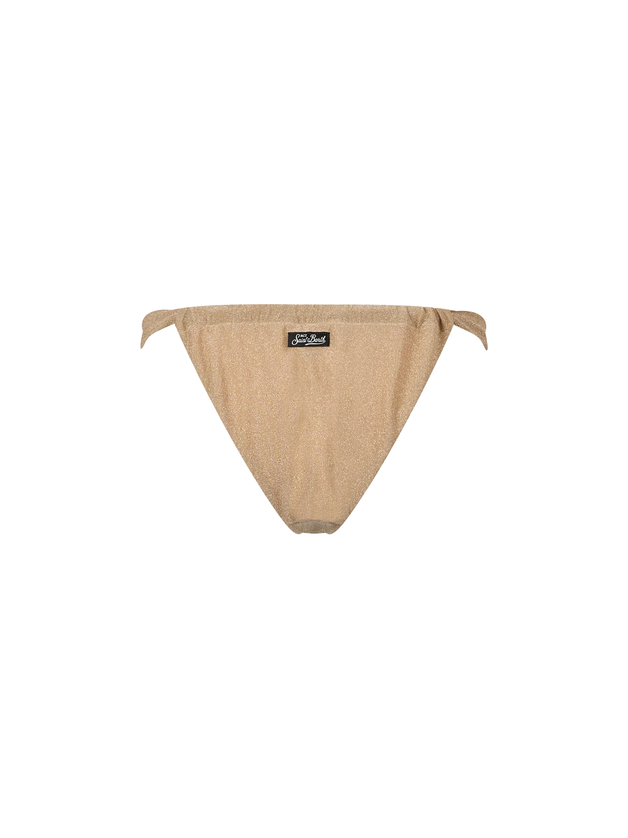 Noelle Gold Lurex Cheeky Bikini Briefs White Bottom