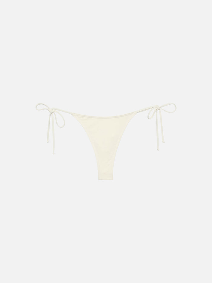 Norah Cream Cheeky Swim Briefs White Bottom