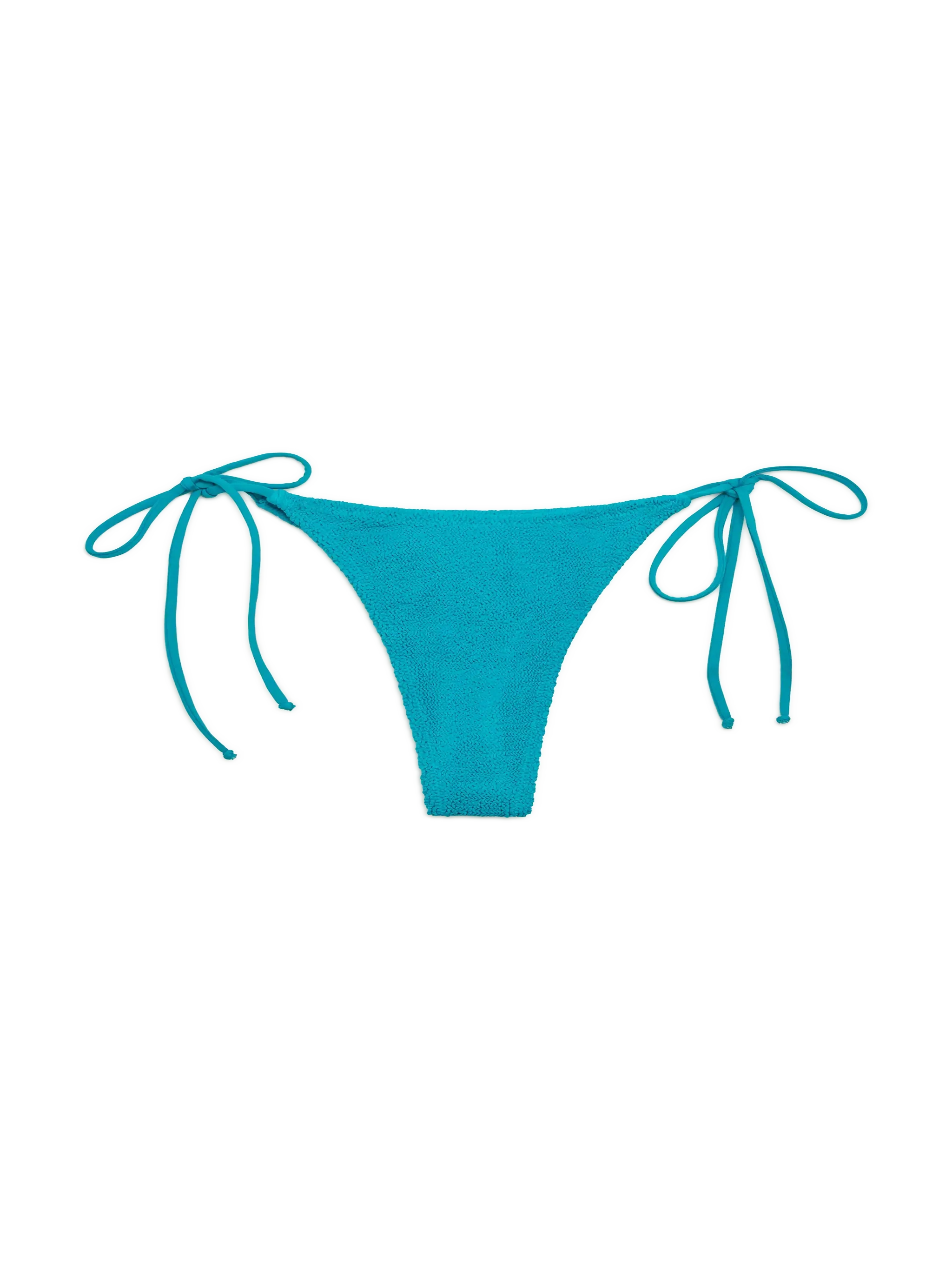 Norah Teal Crinkle Cheekiest Swim Briefs Green Bottom