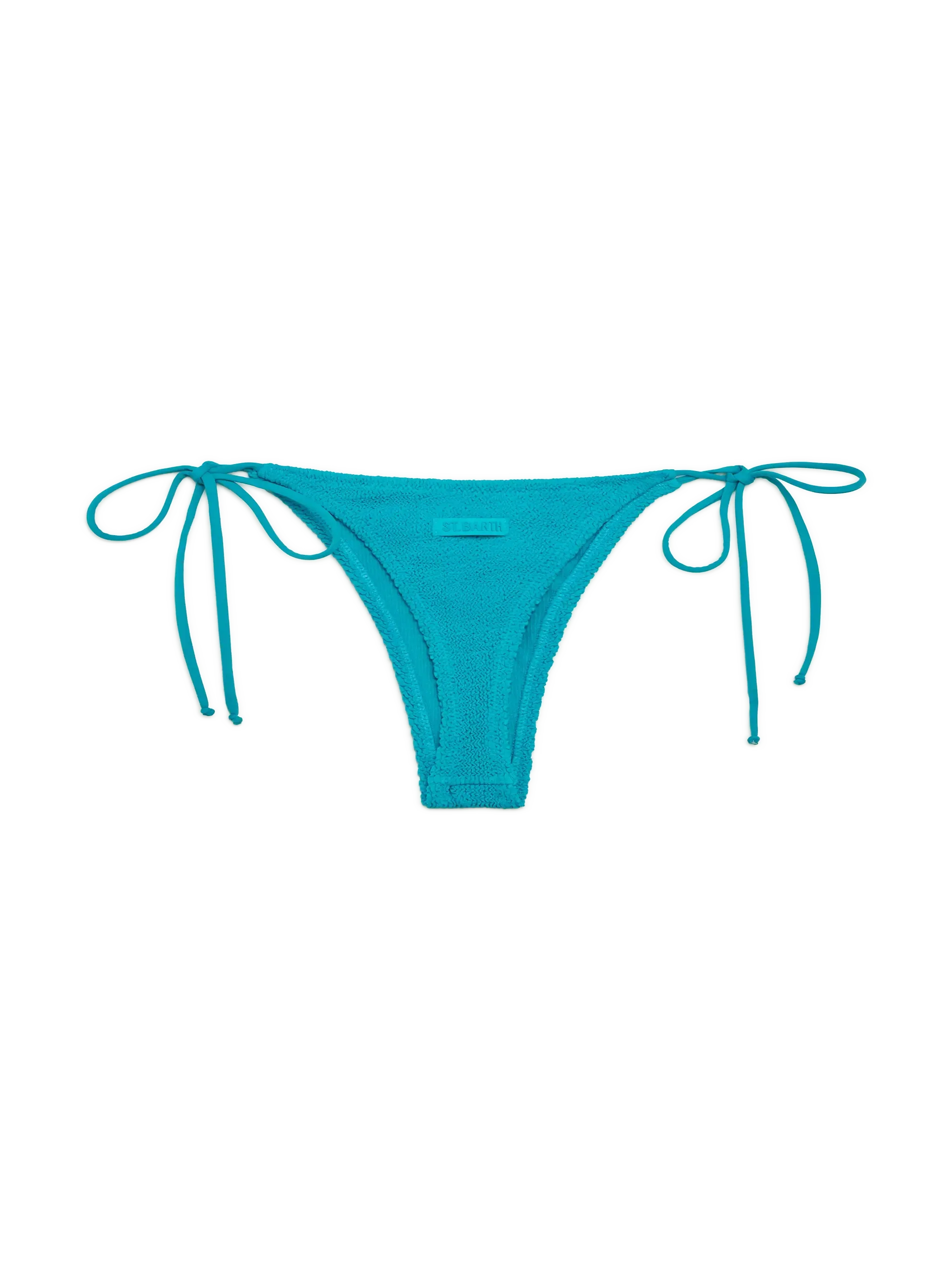 Norah Teal Crinkle Cheekiest Swim Briefs Green Bottom