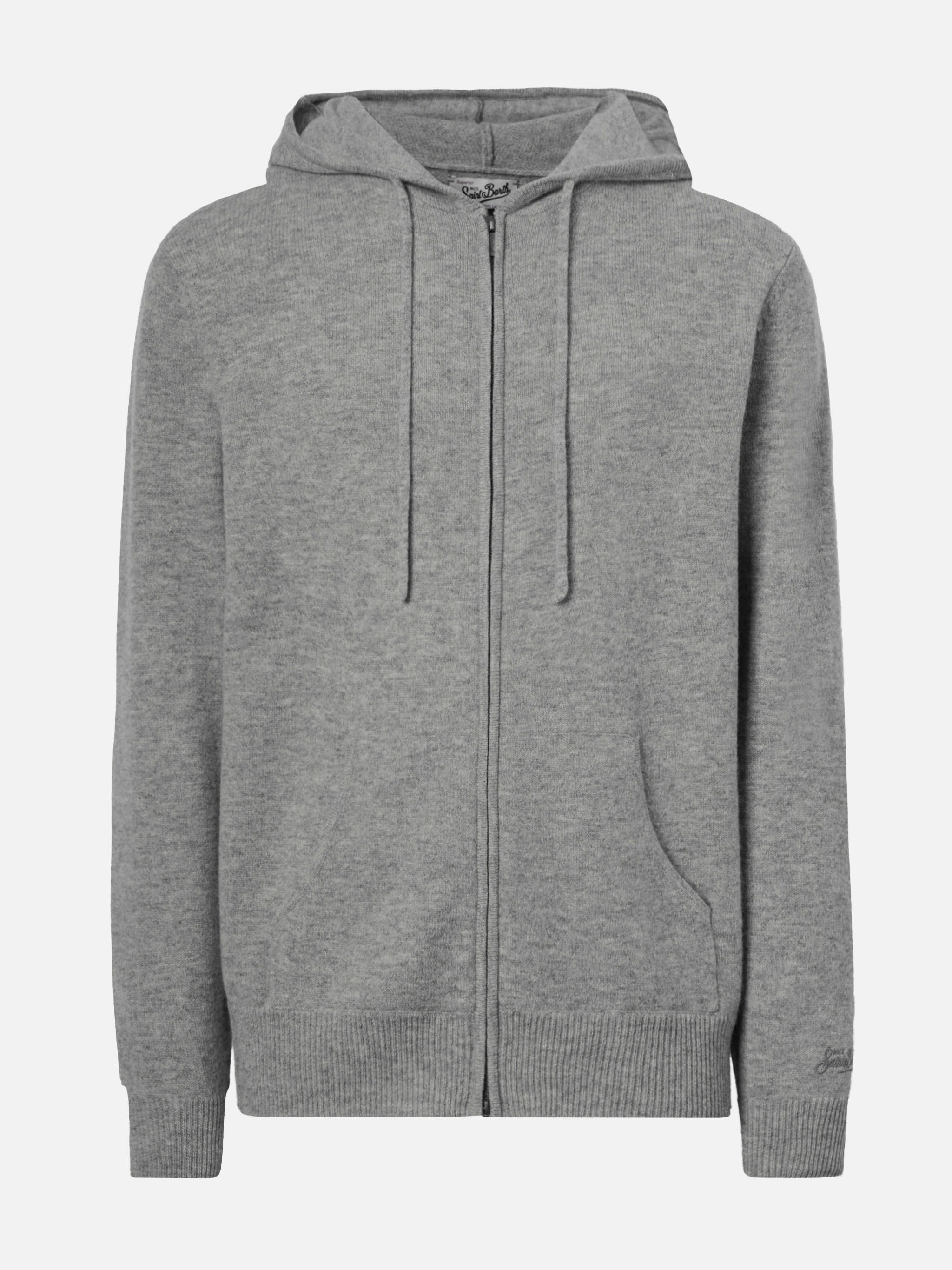 Notting Hoodie Lambswool Grey Melange Knitwear